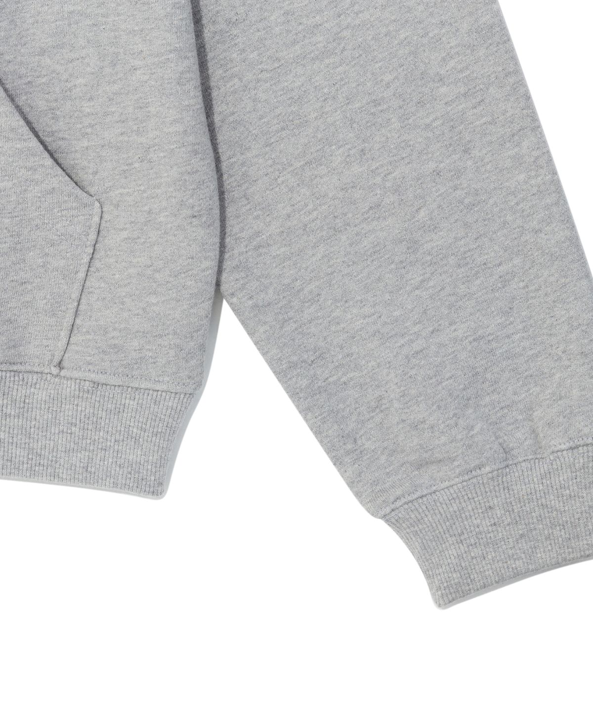 더콜디스트모먼트(THE COLDEST MOMENT) TCM diagonal hoodie (melange grey)