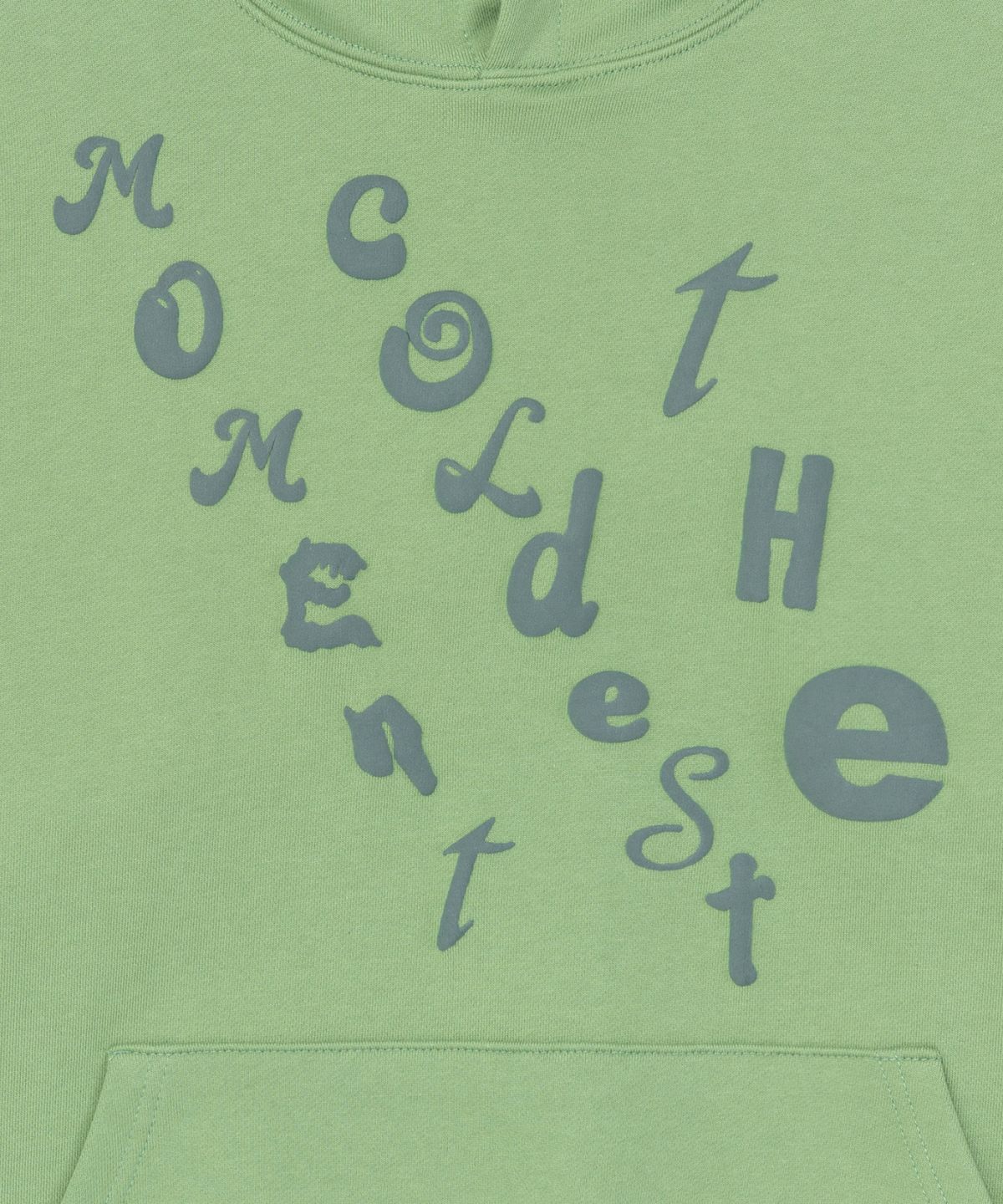 더콜디스트모먼트(THE COLDEST MOMENT) TCM diagonal hoodie (green)