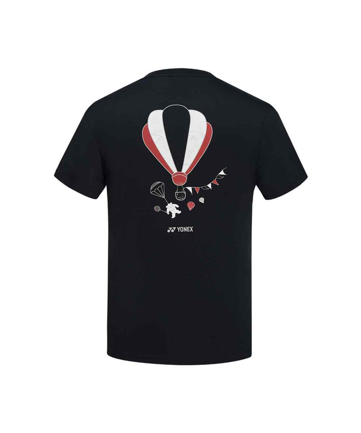 요넥스(YONEX) 261TS068U 미드나잇 블랙 남녀공용 열기구 그래픽 반팔 티셔츠