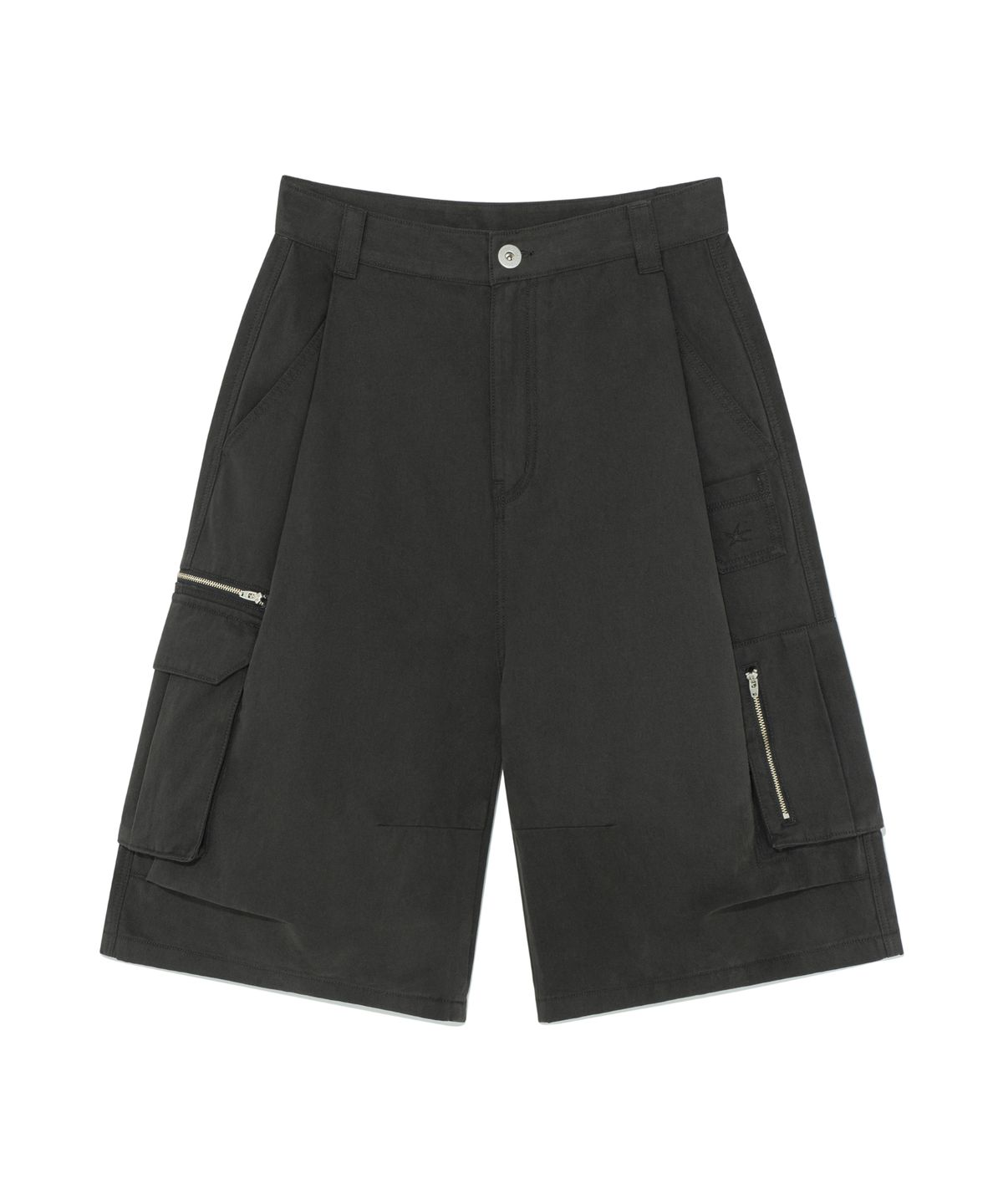 더콜디스트모먼트(THE COLDEST MOMENT) TCM metal zipper half pants (charcoal)