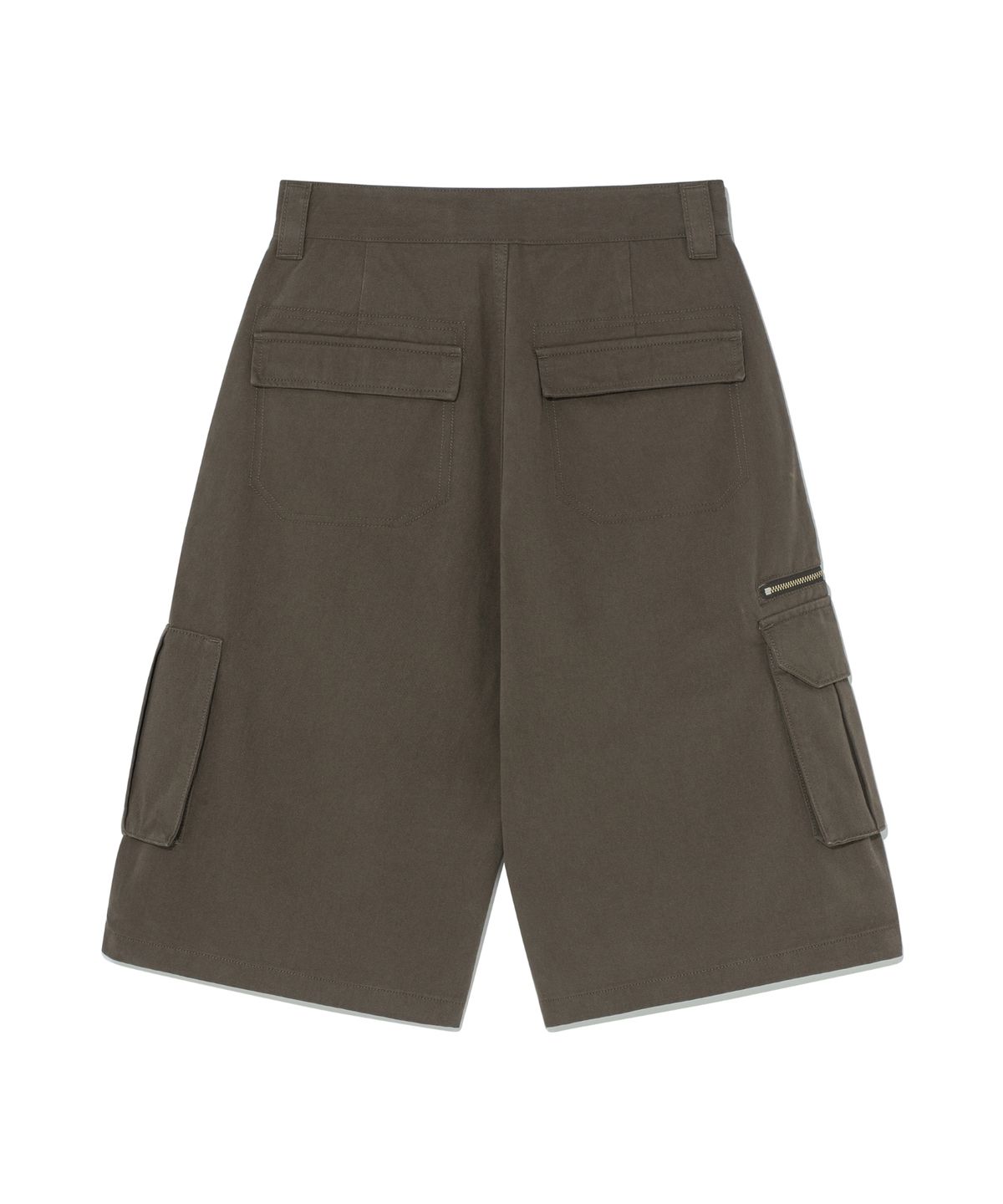 더콜디스트모먼트(THE COLDEST MOMENT) TCM metal zipper half pants (vintage brown)