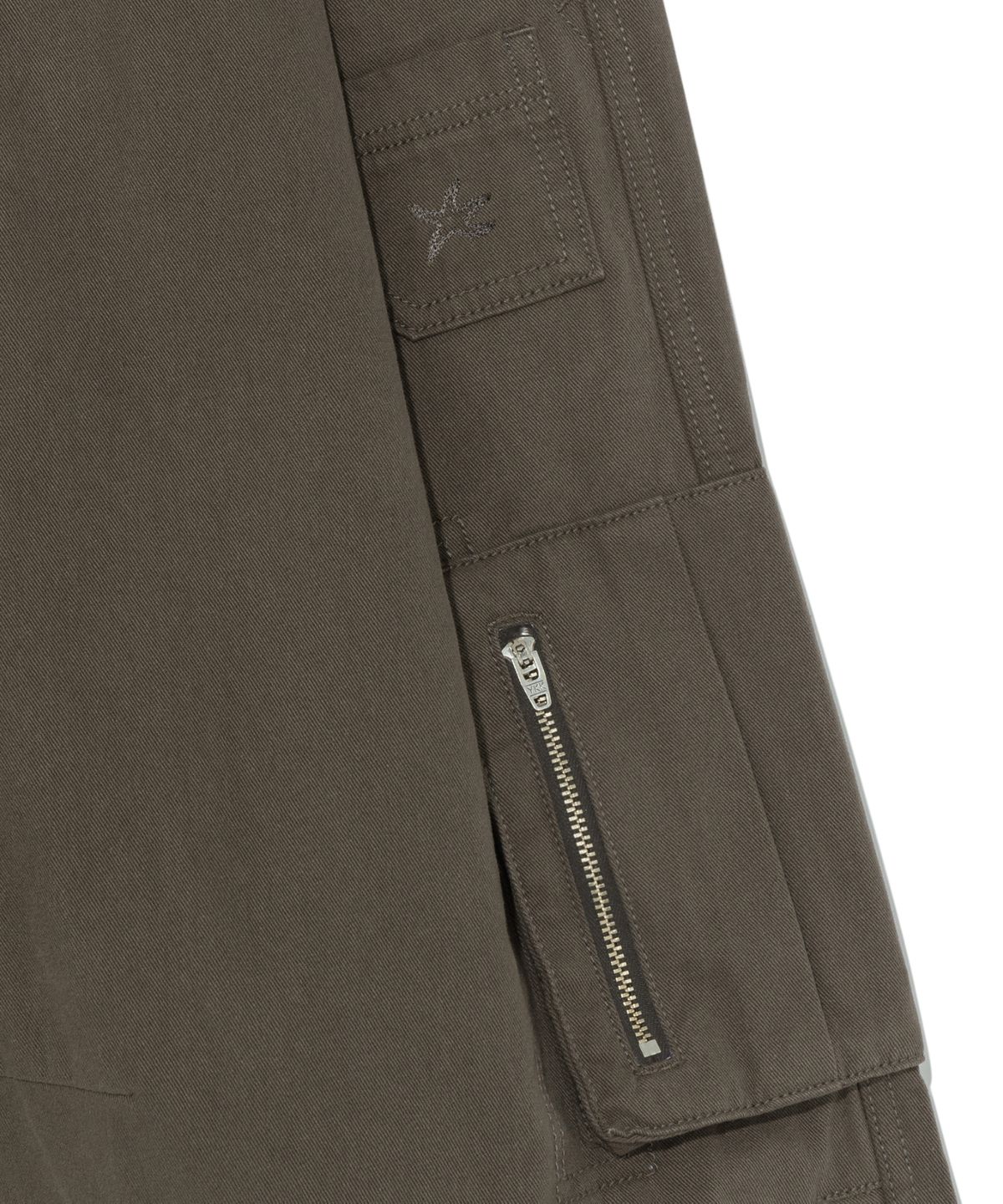 더콜디스트모먼트(THE COLDEST MOMENT) TCM metal zipper half pants (vintage brown)