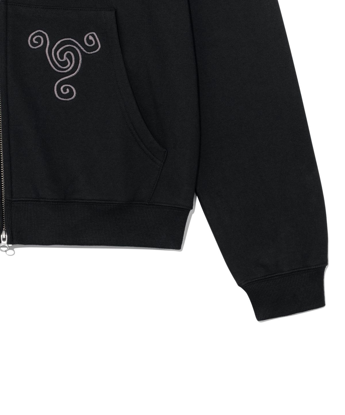 더콜디스트모먼트(THE COLDEST MOMENT) TCM snail hooded zip-up (black)