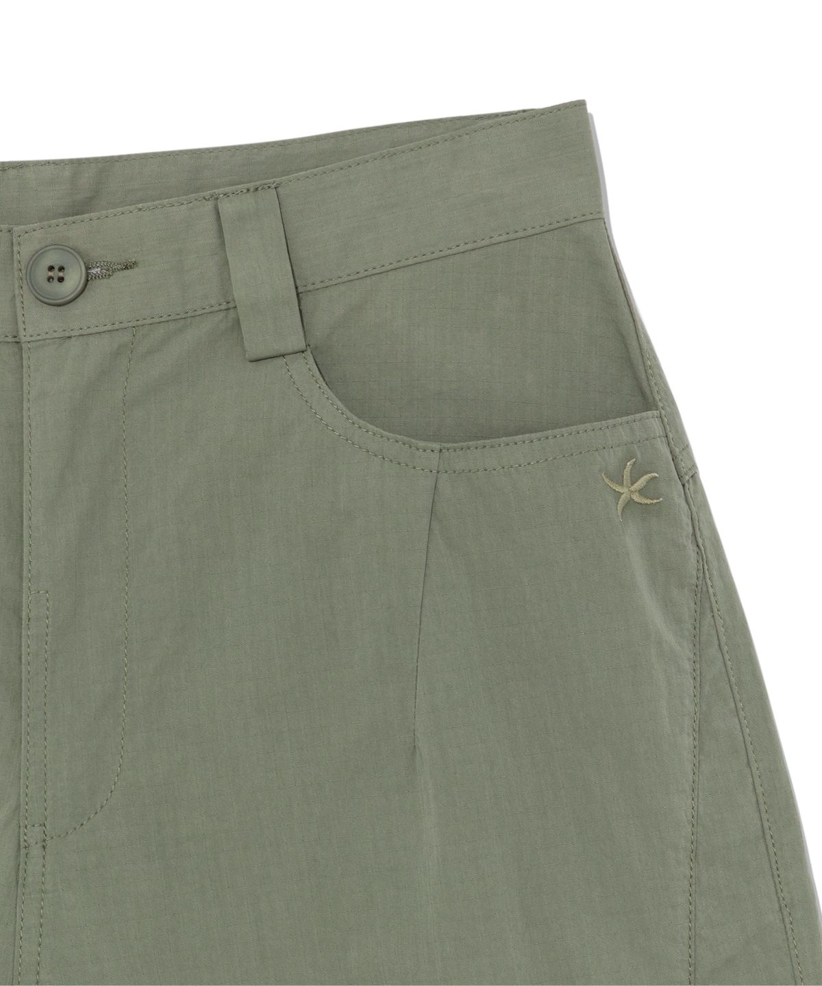 더콜디스트모먼트(THE COLDEST MOMENT) TCM ripstop strap cargo half pants (green)