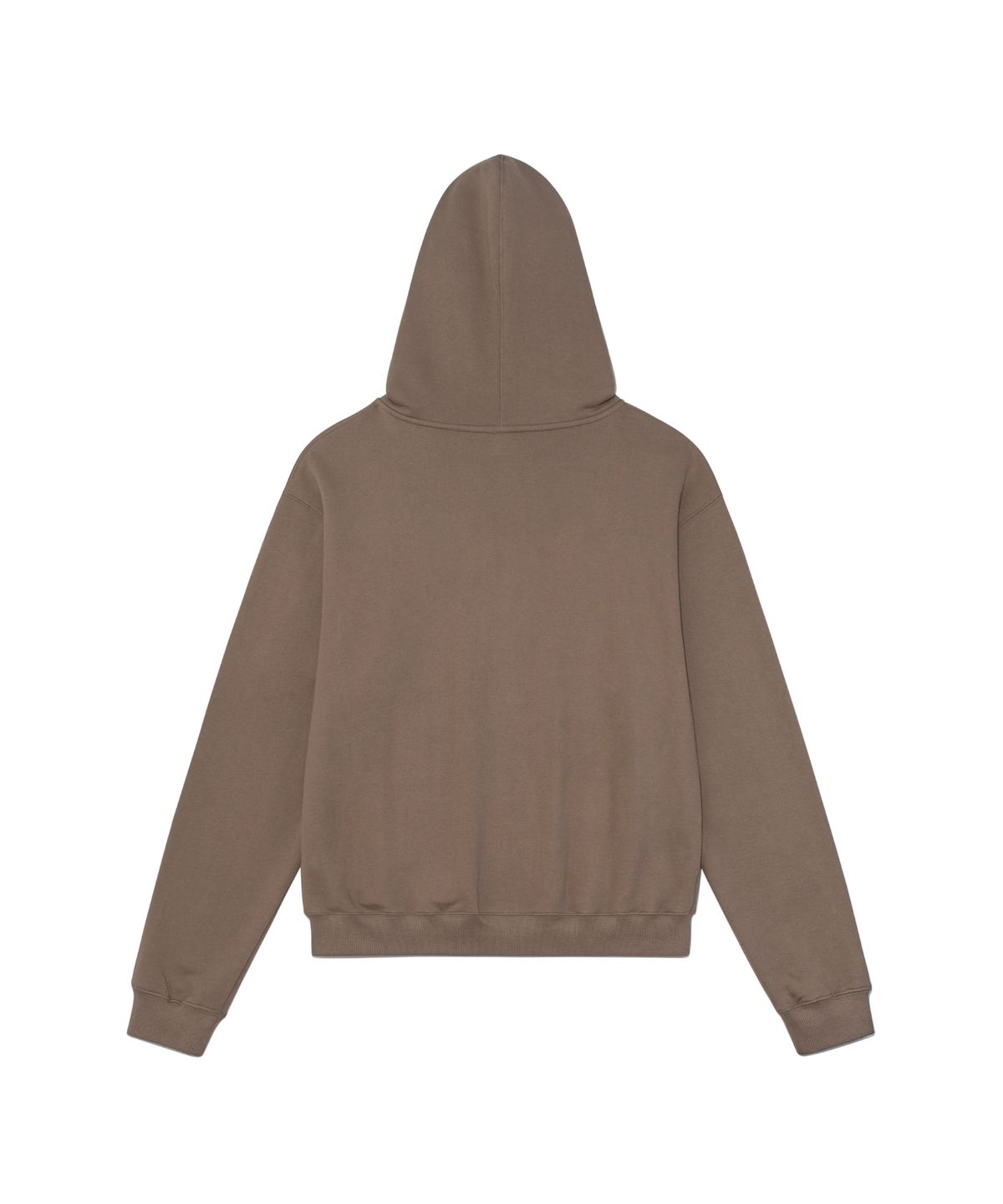 더콜디스트모먼트(THE COLDEST MOMENT) TCM logo applique hooded zip-up (brown)