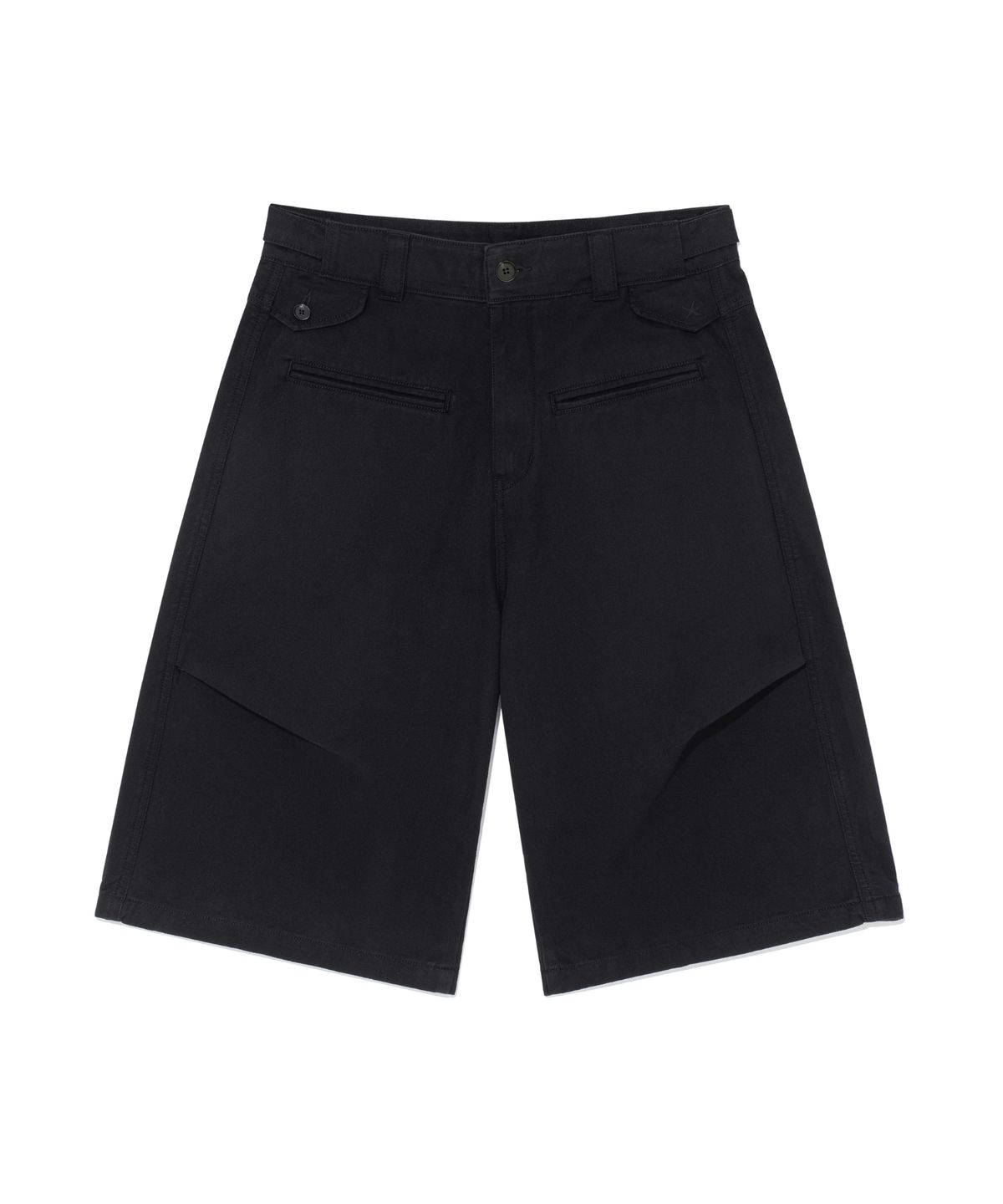 더콜디스트모먼트(THE COLDEST MOMENT) TCM double welt pocket half pants (black)