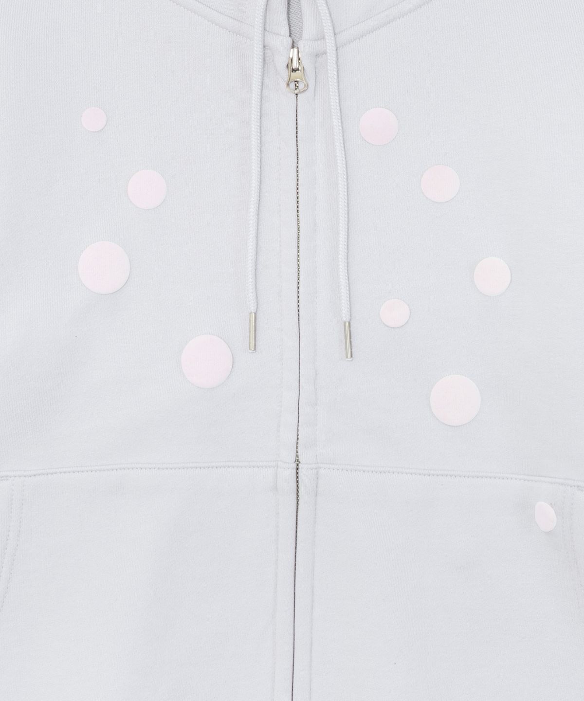 더콜디스트모먼트(THE COLDEST MOMENT) TCM dot hooded zip-up (light grey)
