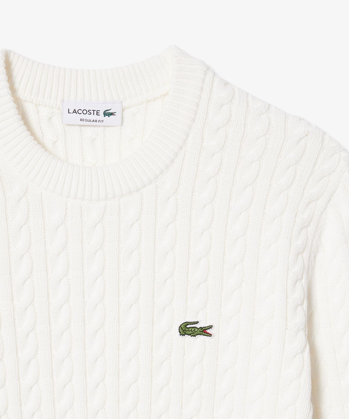 라코스테(LACOSTE) 남성 케이블 긴팔 크루넥 풀오버 AH7627-56G X0N