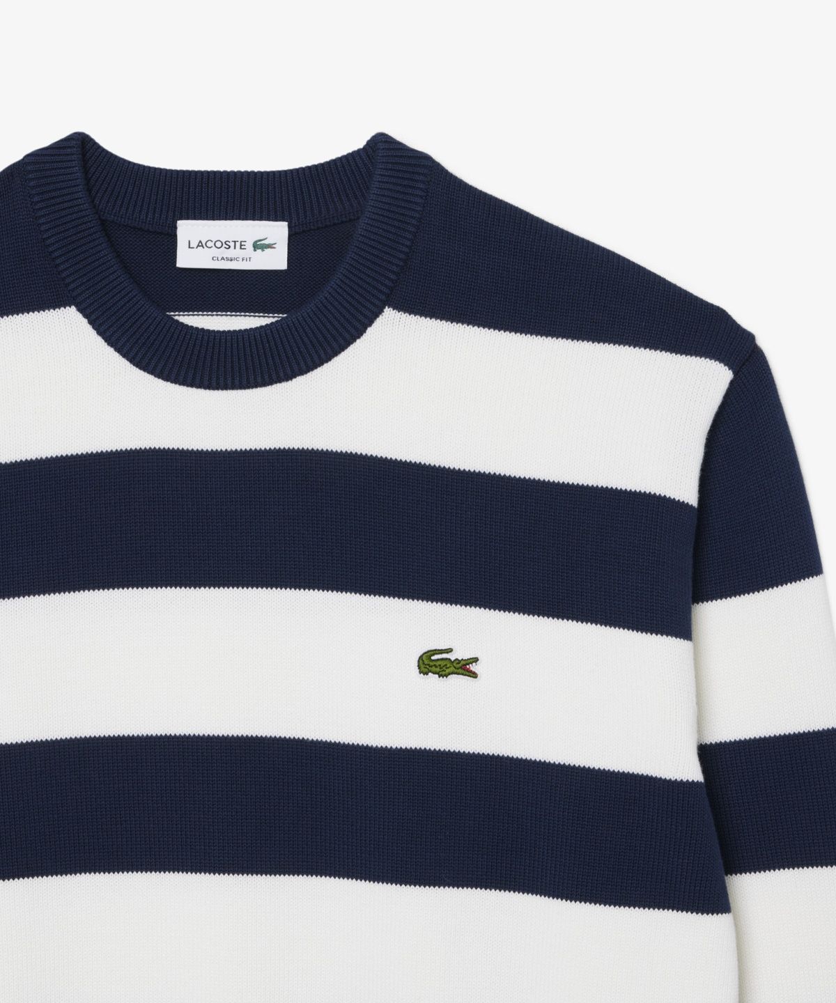 라코스테(LACOSTE) 남성 볼드 스트라이프 긴팔 크루넥 스웨터 AH0608-56G HHW