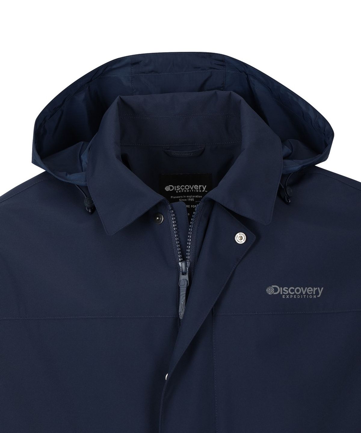 디스커버리 익스페디션(DISCOVERY EXPEDITION) 남성 베르텍스 3L 후드탈착 카라형 워크 자켓 (D/NAVY)