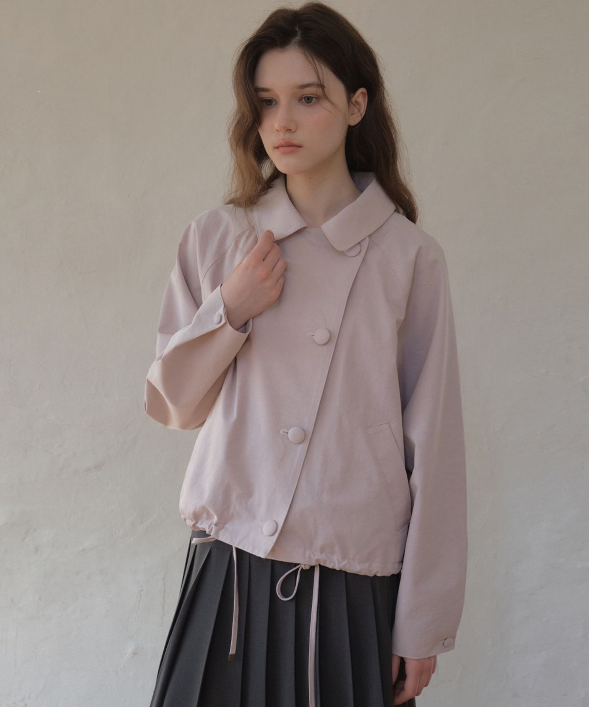 아우어노스텔지아(OURNOSTALGIA) Reve Trench Blouson Jacket_2COLOR(O26OT03)