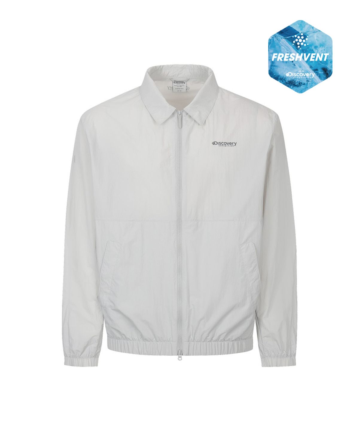 디스커버리 익스페디션(DISCOVERY EXPEDITION) 남성 프레시벤트 윌버 카라형 블루종 자켓 (L/SILVER)