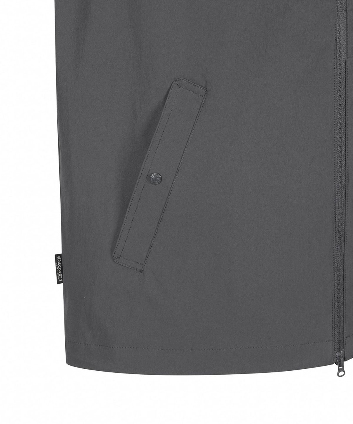 디스커버리 익스페디션(DISCOVERY EXPEDITION) 남성 프레시벤트 경량 우븐 트레이닝 후드 자켓 (D.GREY)