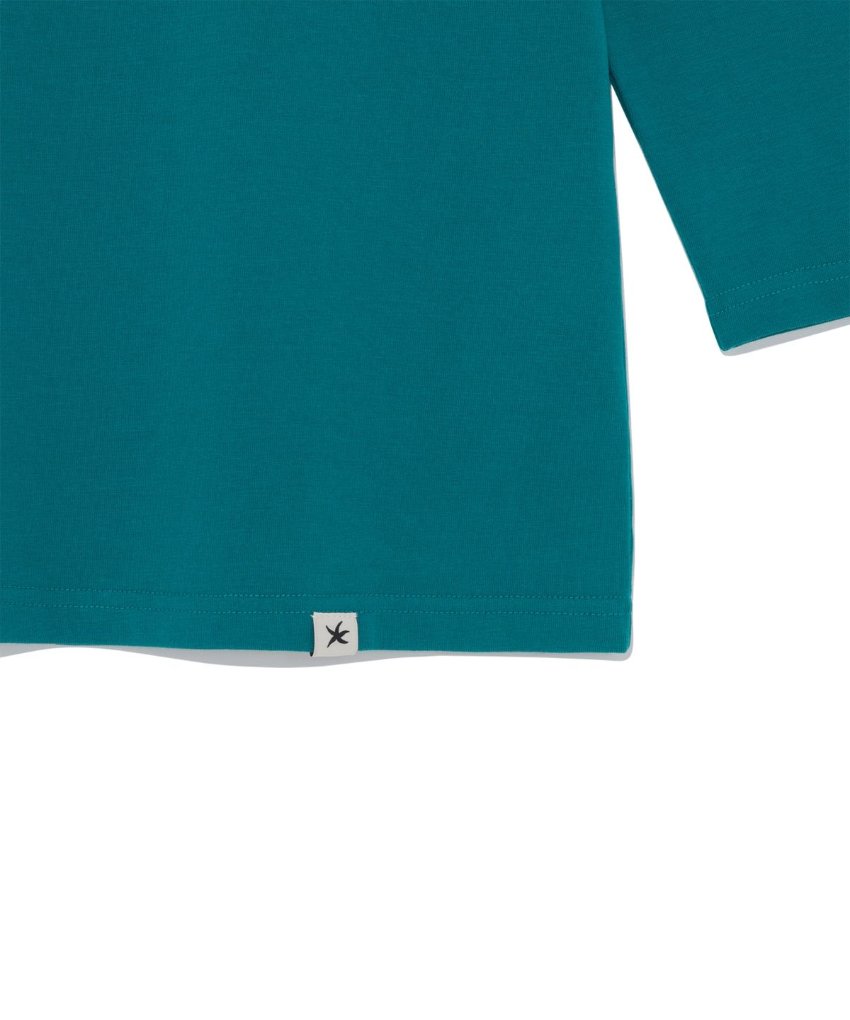 더콜디스트모먼트(THE COLDEST MOMENT) (w) TCM henley neck three-quarter sleeve (teal)