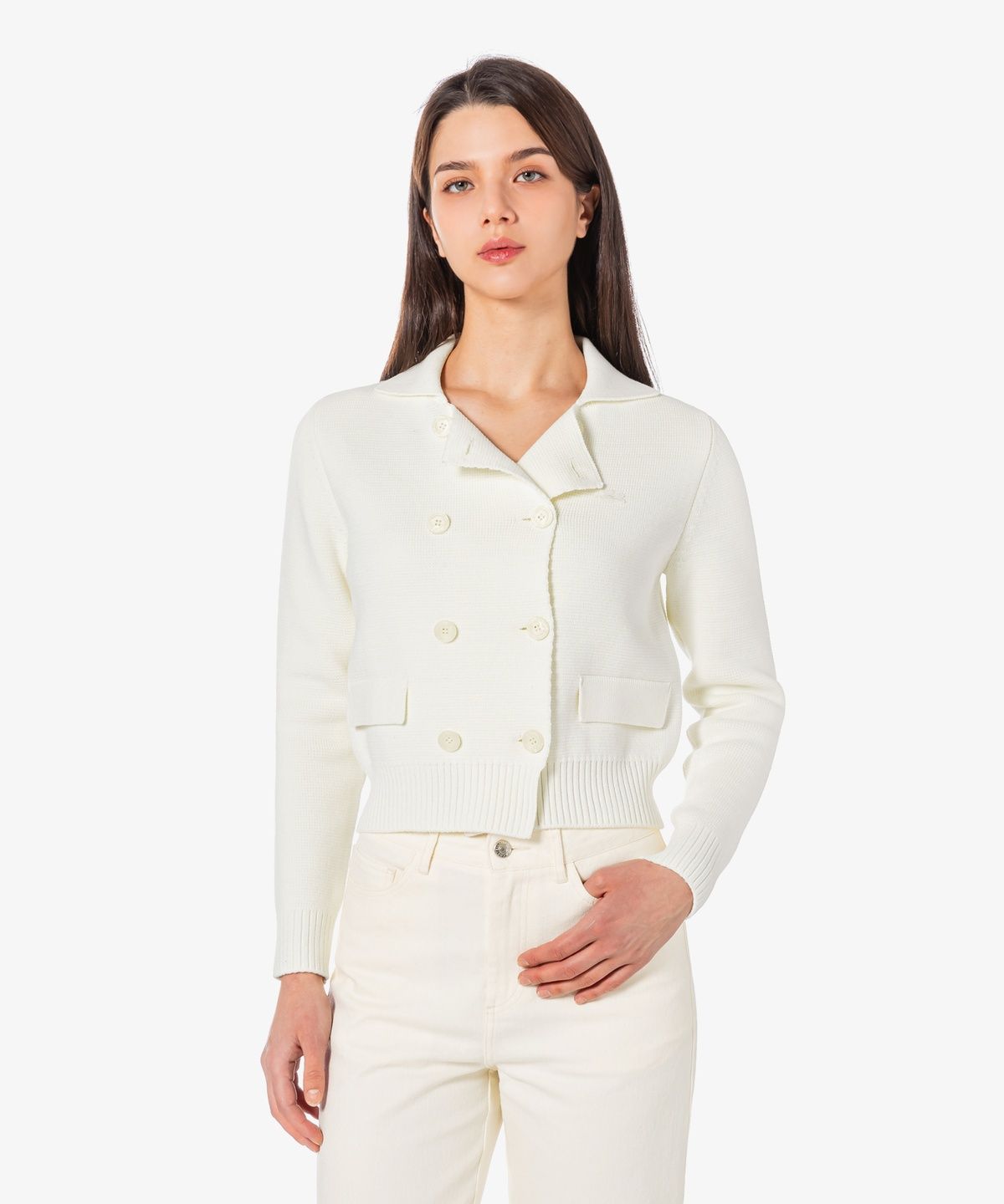 라코스테(LACOSTE) 여성 더블 자켓형 가디건 AF190E-56G 70V
