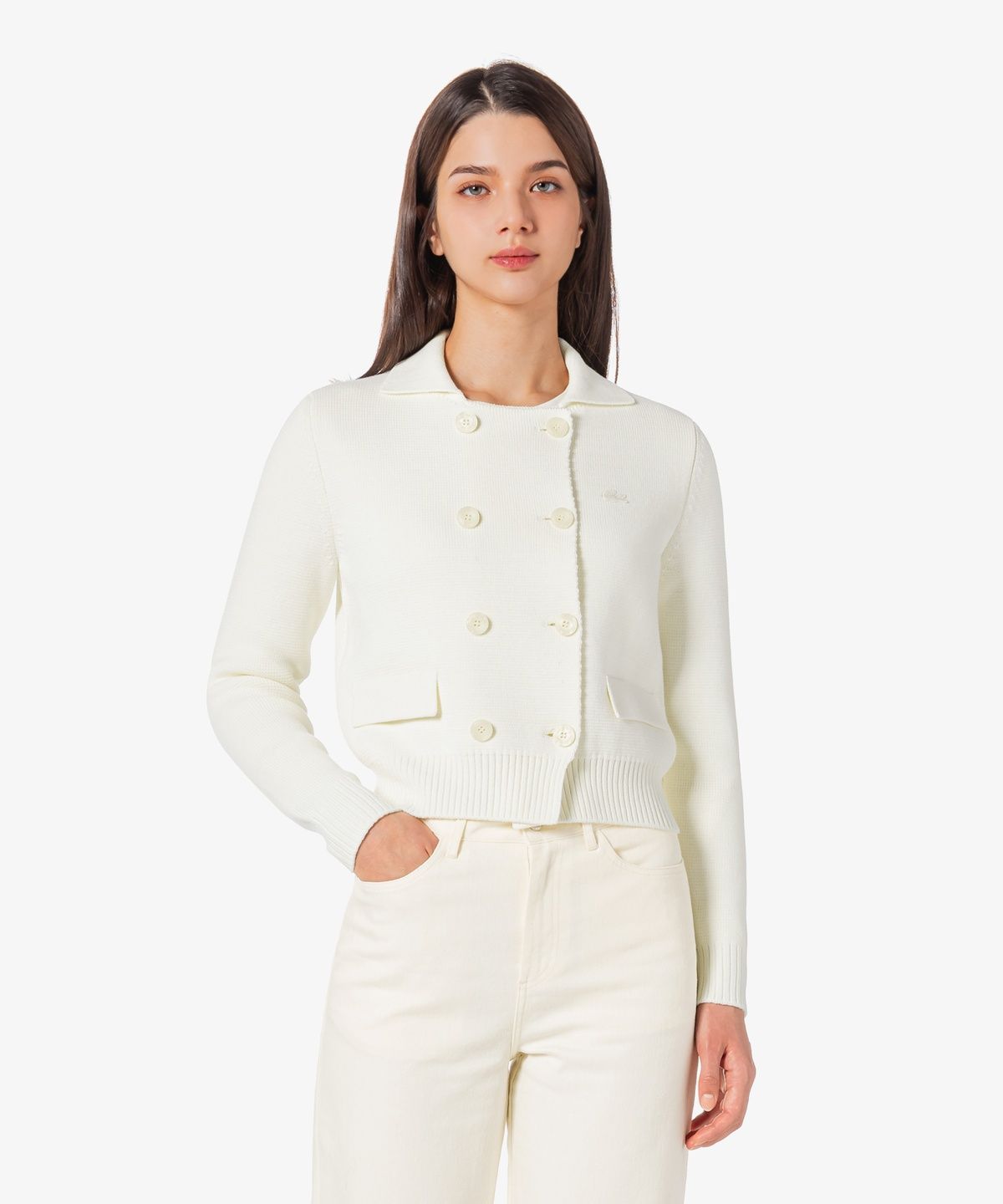 라코스테(LACOSTE) 여성 더블 자켓형 가디건 AF190E-56G 70V