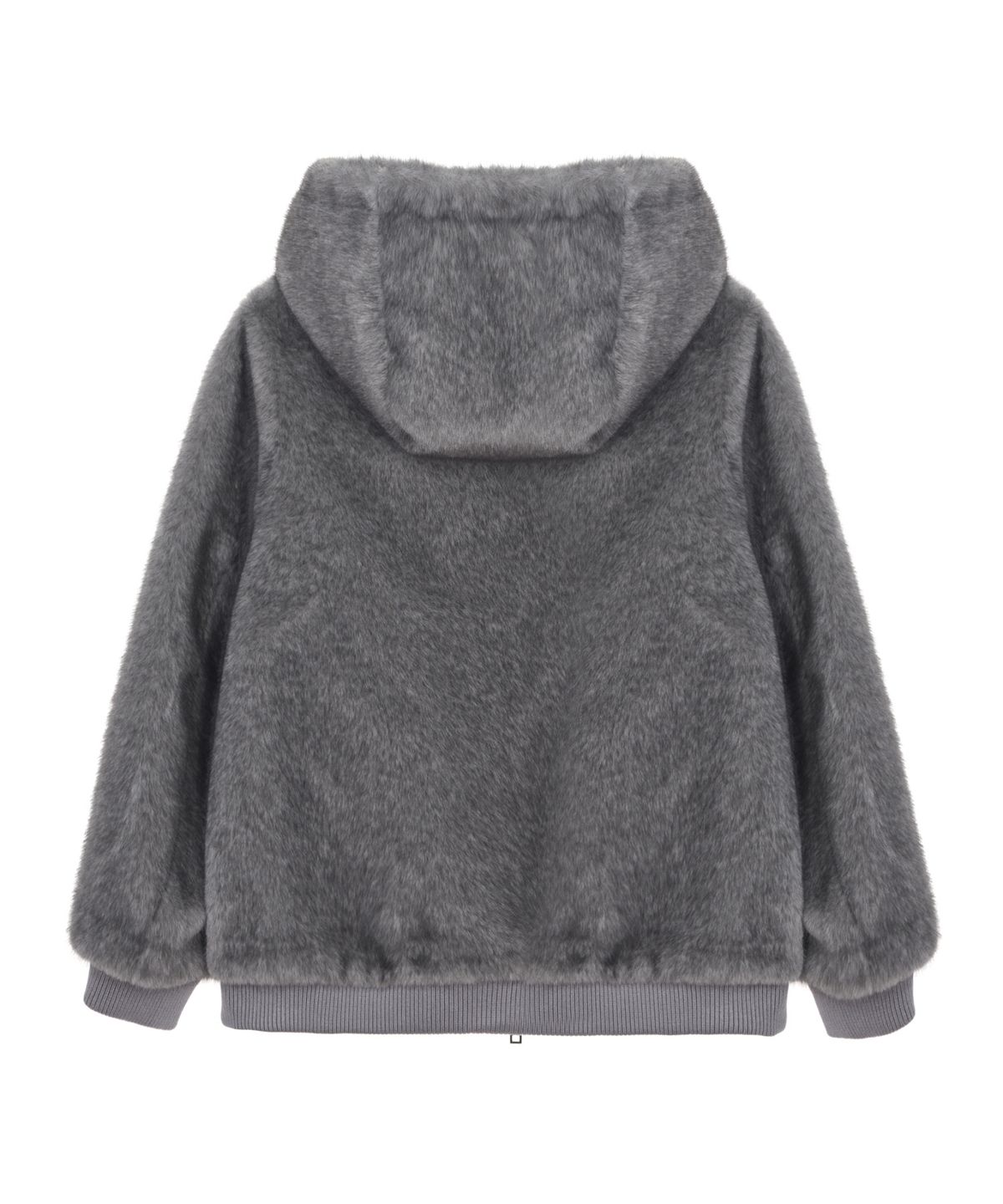 닉앤니콜(NICK&NICOLE) LUXE FUR HOOD BOMBER JACKET_GRAY