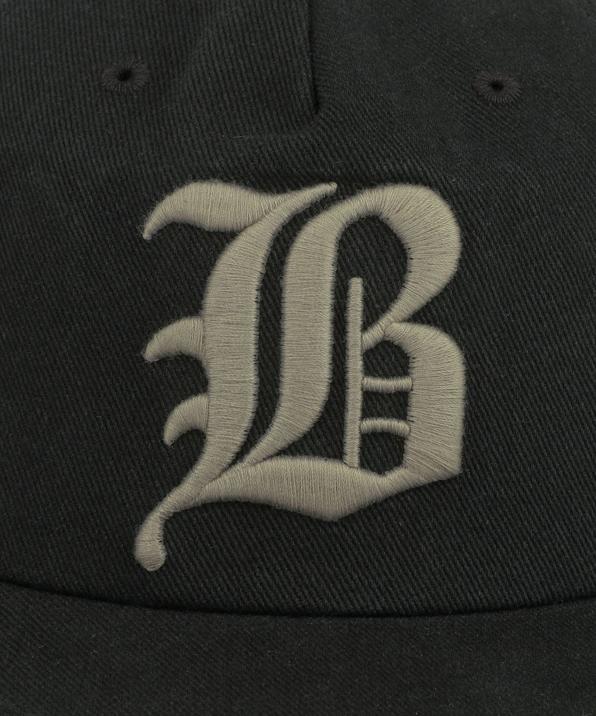 브라운브레스(BROWNBREATH) 5 PANEL BB LOGO VINTAGE CAP - BLACK