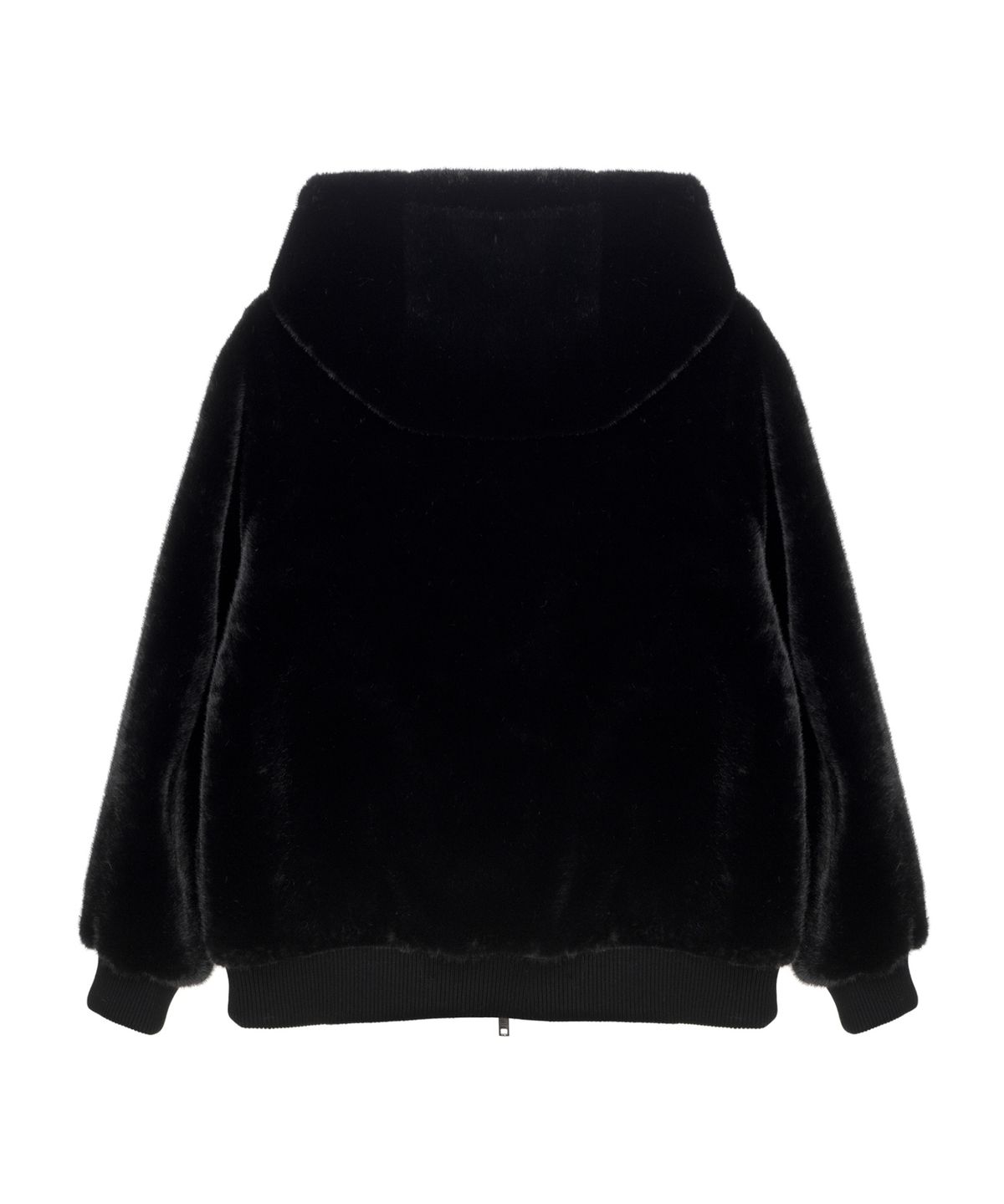 닉앤니콜(NICK&NICOLE) LUXE FUR HOOD BOMBER JACKET_BLACK