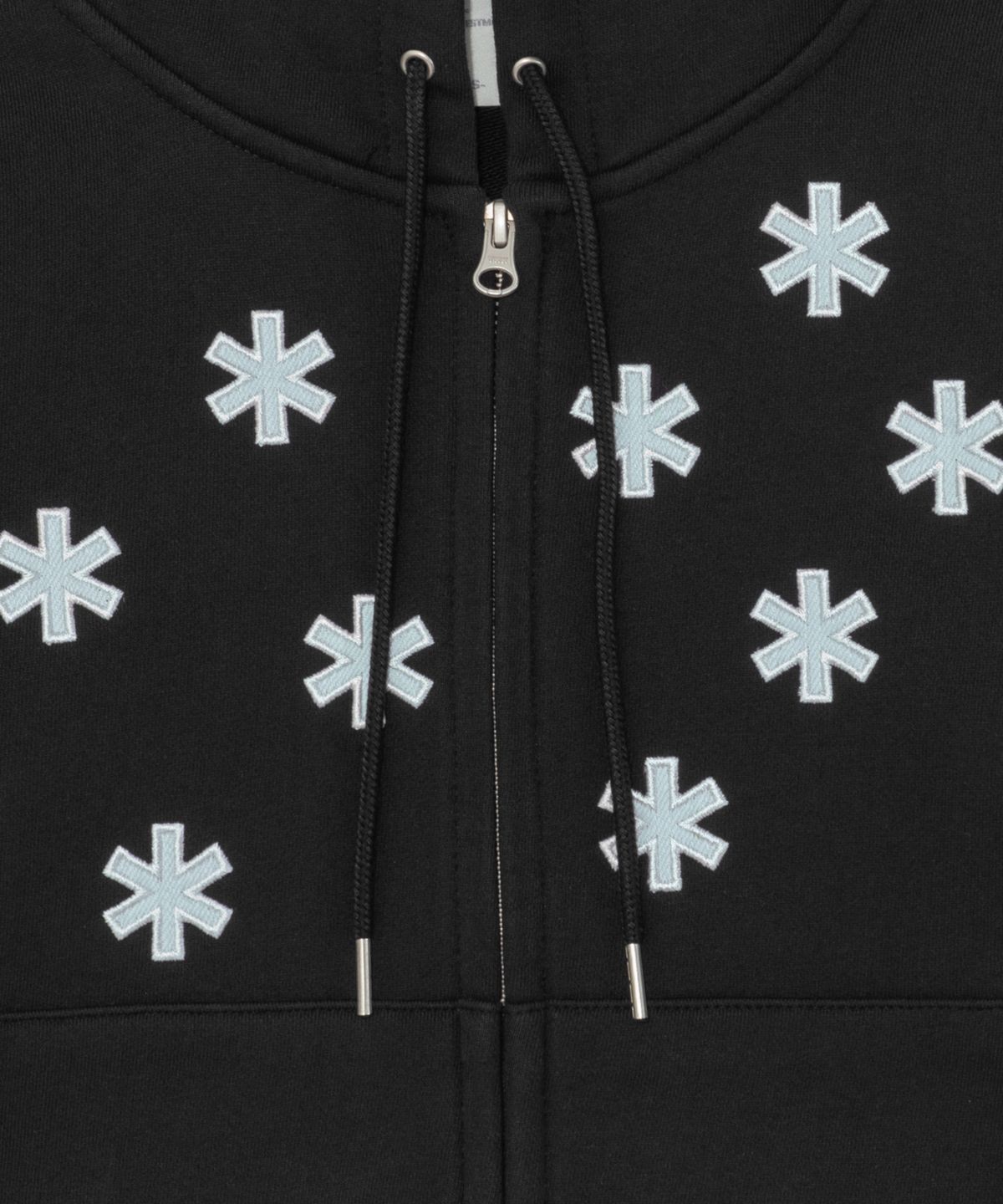 더콜디스트모먼트(THE COLDEST MOMENT) TCM flower hooded zip-up (black)