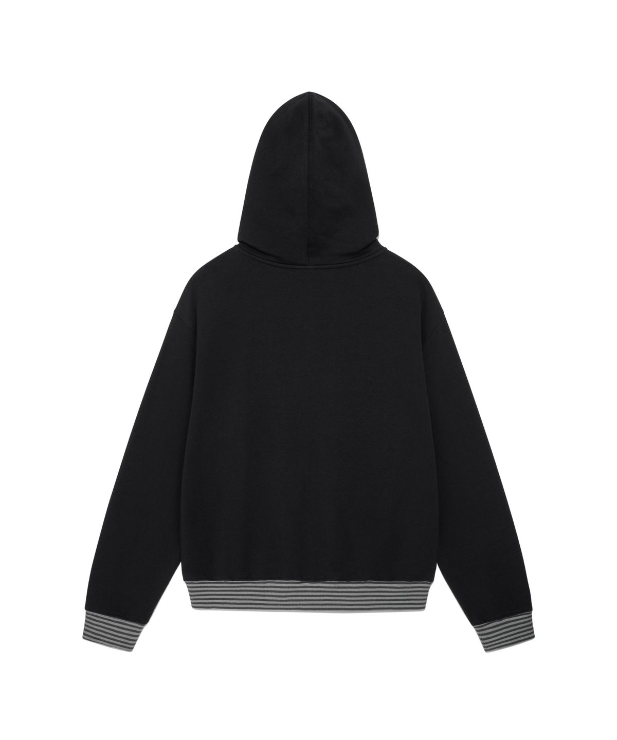 더콜디스트모먼트(THE COLDEST MOMENT) TCM snow stripe hooded zip-up (black)