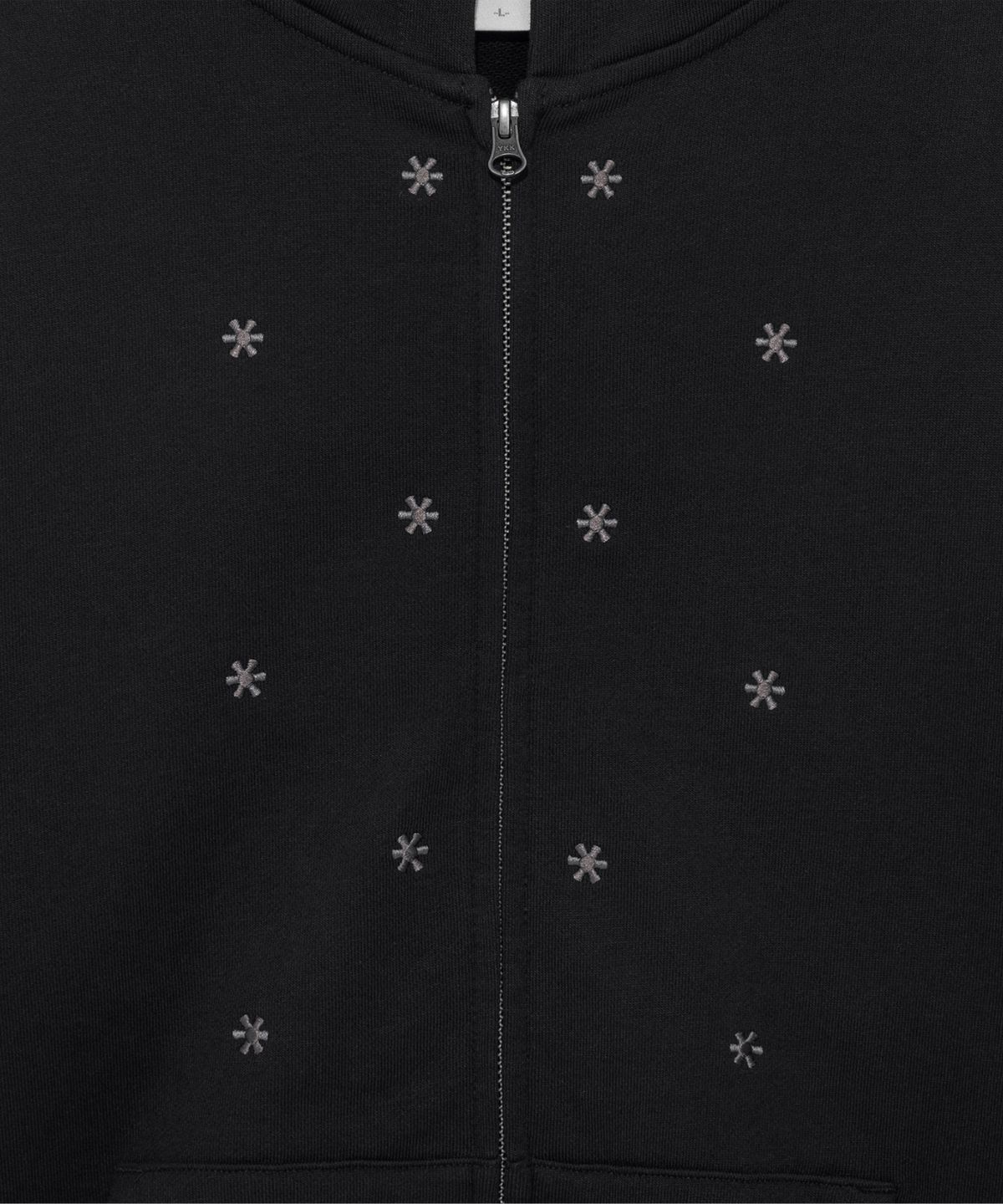 더콜디스트모먼트(THE COLDEST MOMENT) TCM snow stripe hooded zip-up (black)
