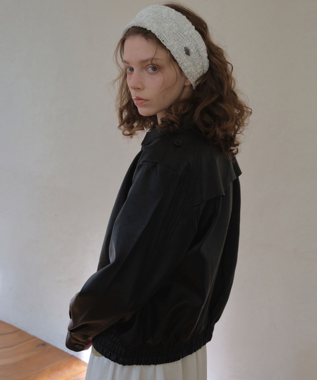 아우어노스텔지아(OURNOSTALGIA) Flap leather jacket_Black(OC25-OT05)