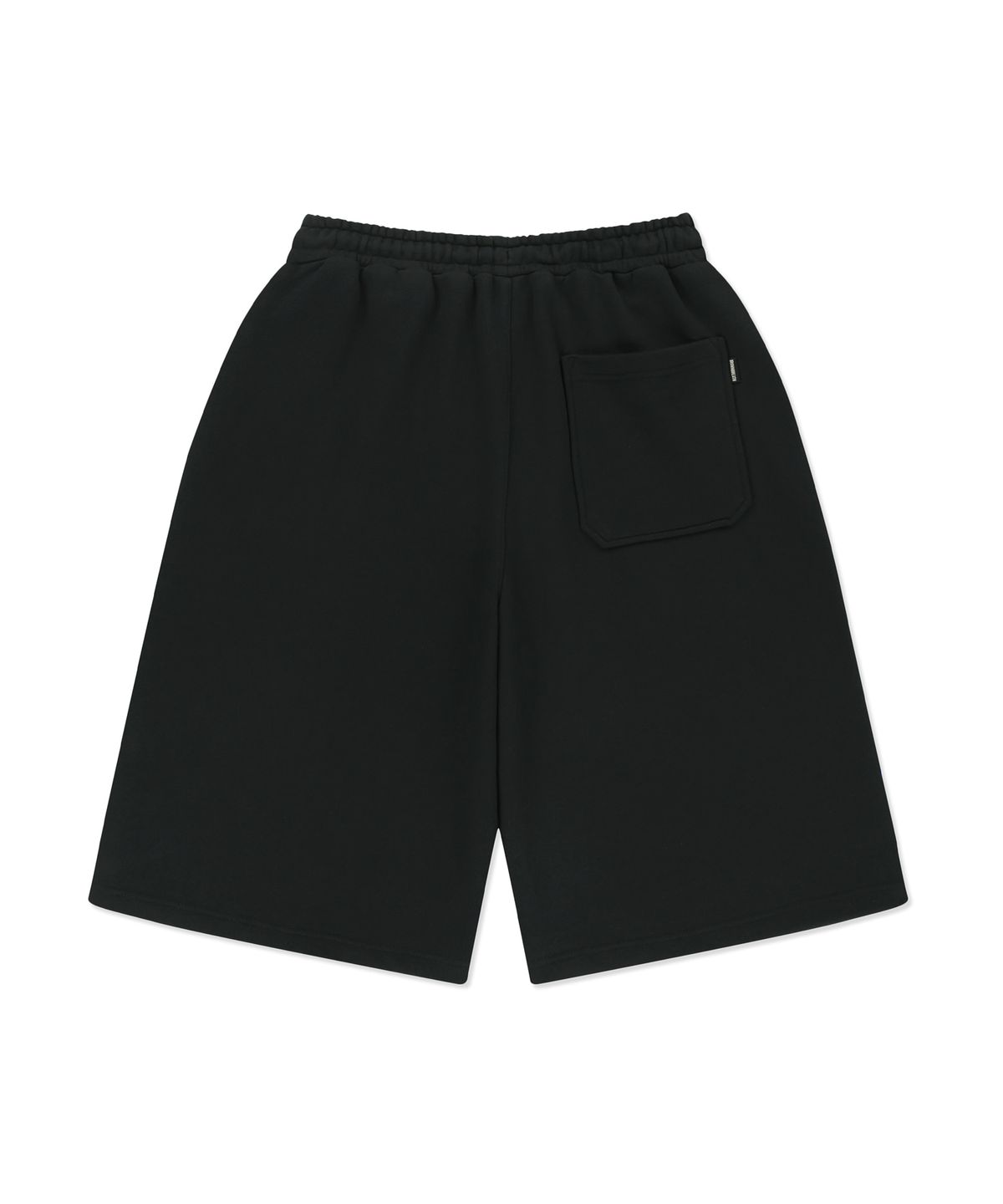 브라운브레스(BROWNBREATH) TAG TUCK SWEAT SHORTS - BLACK