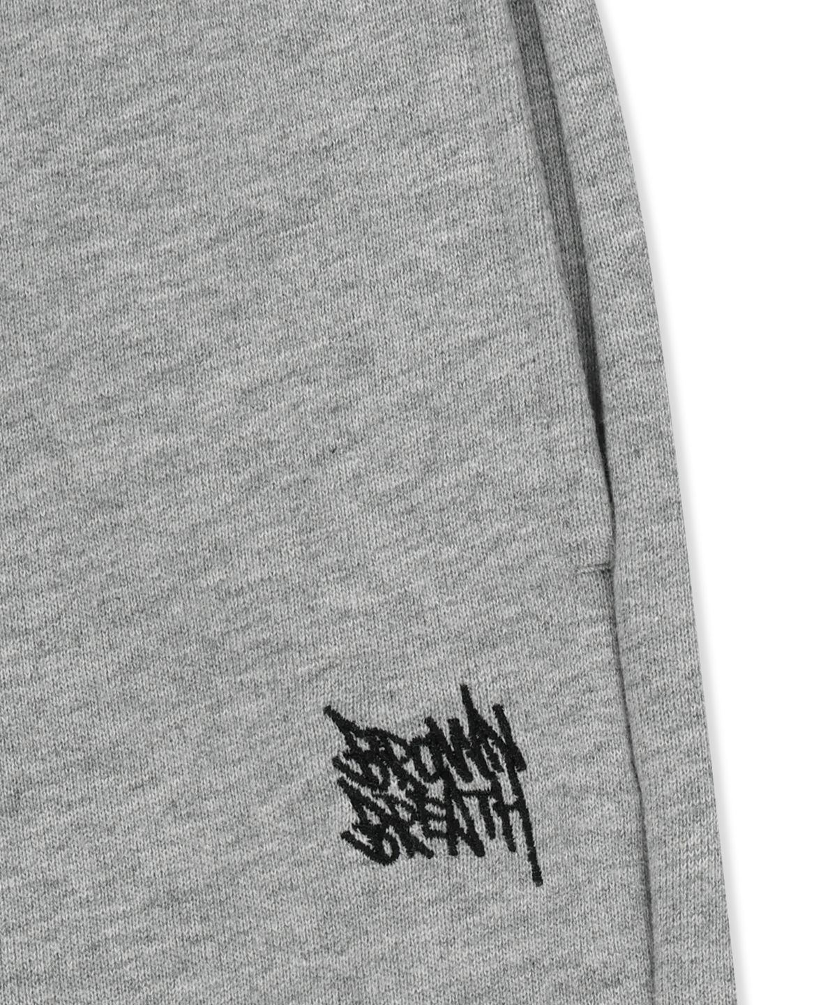 브라운브레스(BROWNBREATH) TAG TUCK SWEAT SHORTS - MELANGE GREY