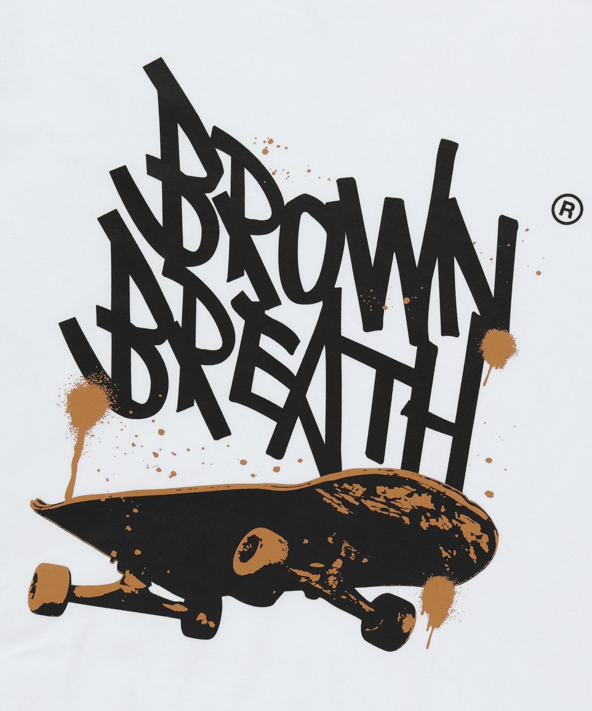 브라운브레스(BROWNBREATH) BOARD TAG TEE - WHITE