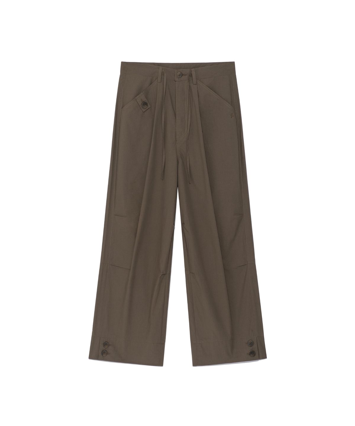 더콜디스트모먼트(THE COLDEST MOMENT) TCM hem two button pants (brown)