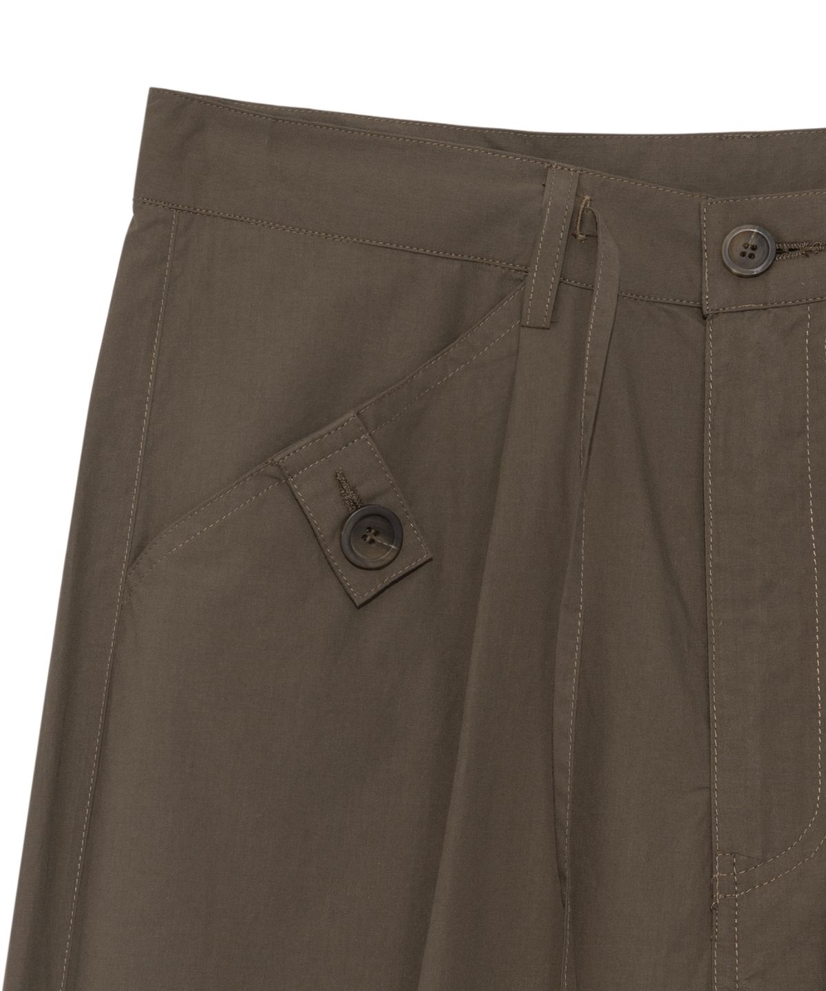 더콜디스트모먼트(THE COLDEST MOMENT) TCM hem two button pants (brown)