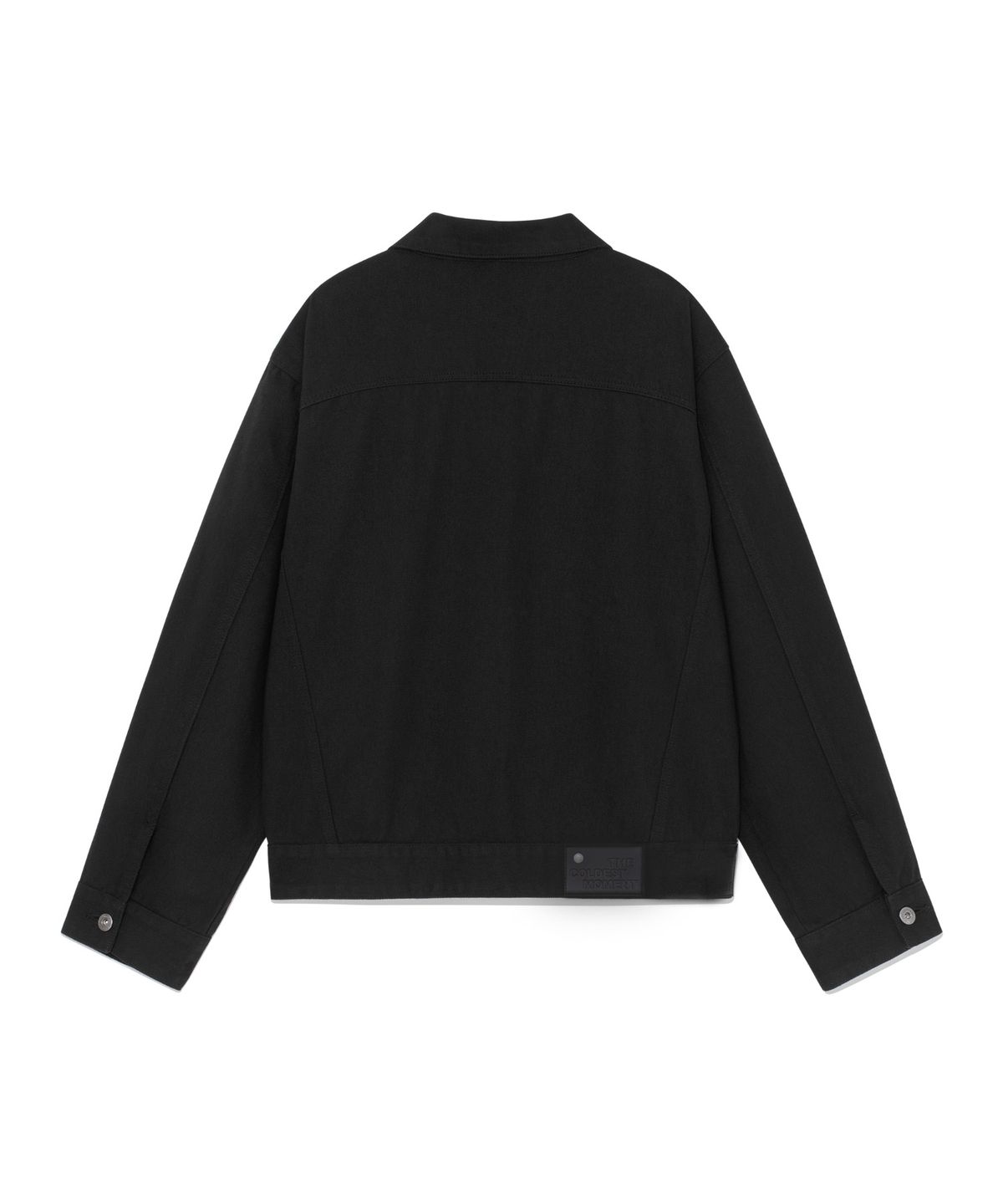더콜디스트모먼트(THE COLDEST MOMENT) TCM double-button trucker jacket (black)