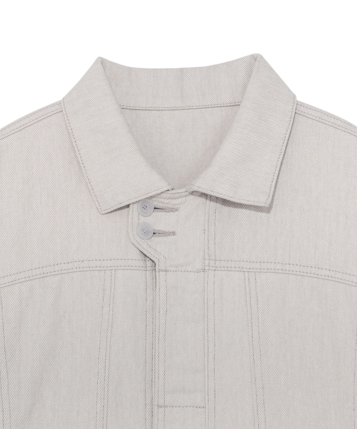 더콜디스트모먼트(THE COLDEST MOMENT) TCM double-button trucker jacket (ivory)