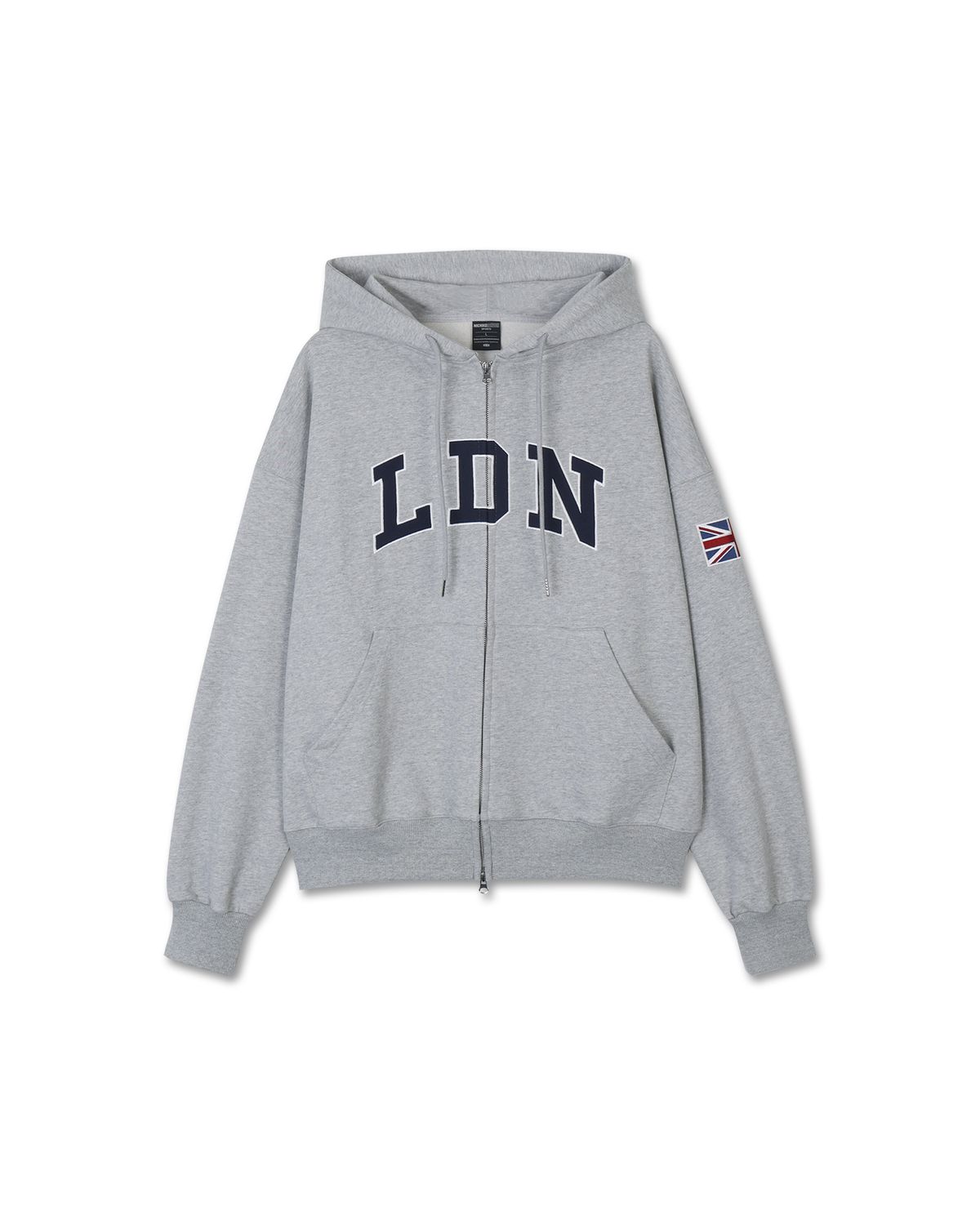 미치코런던 스포츠(MICHIKO LONDON SPORTS) LDN 벌키 후드 집업 멜란지 그레이