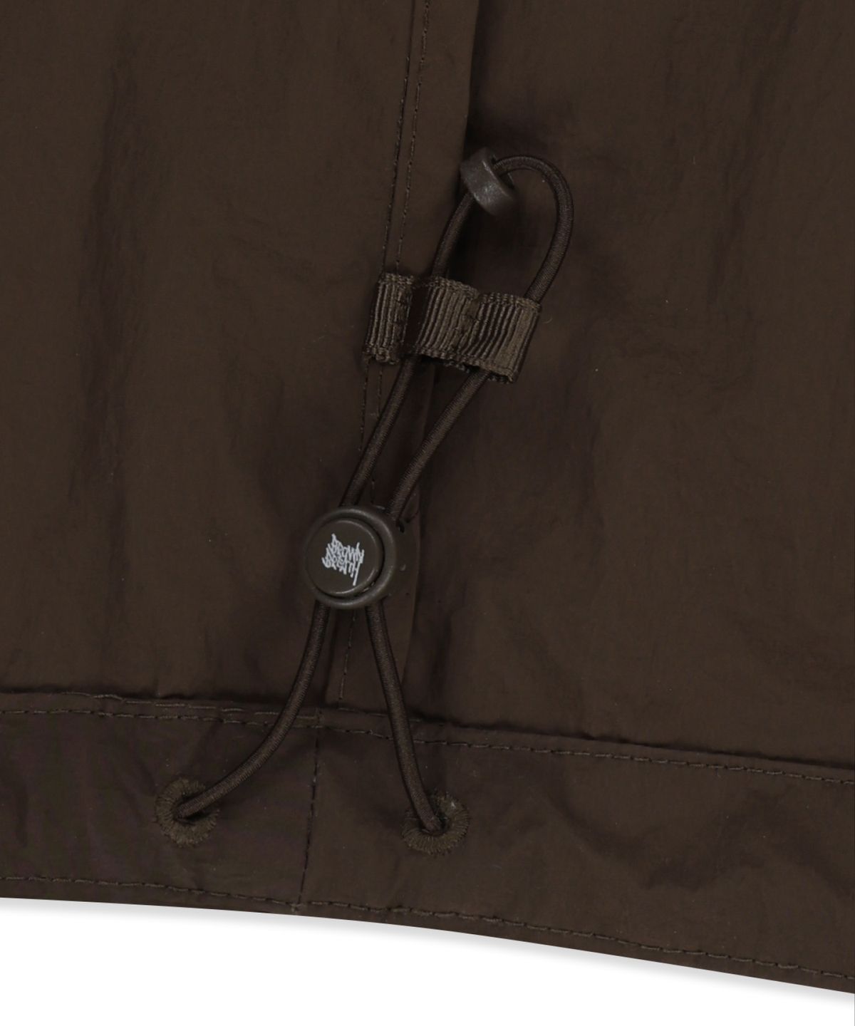 브라운브레스(BROWNBREATH) TAG HOODIE WINDBREAKER - DARK BROWN
