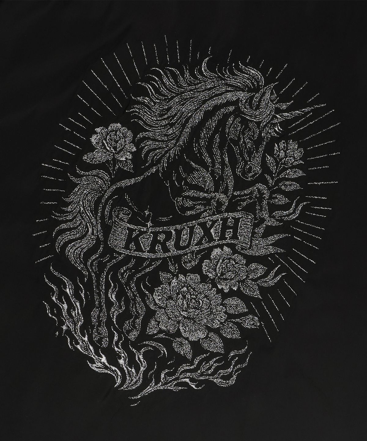 크럭시(KRUXH) 유니콘 자수 블루종 자켓 블랙