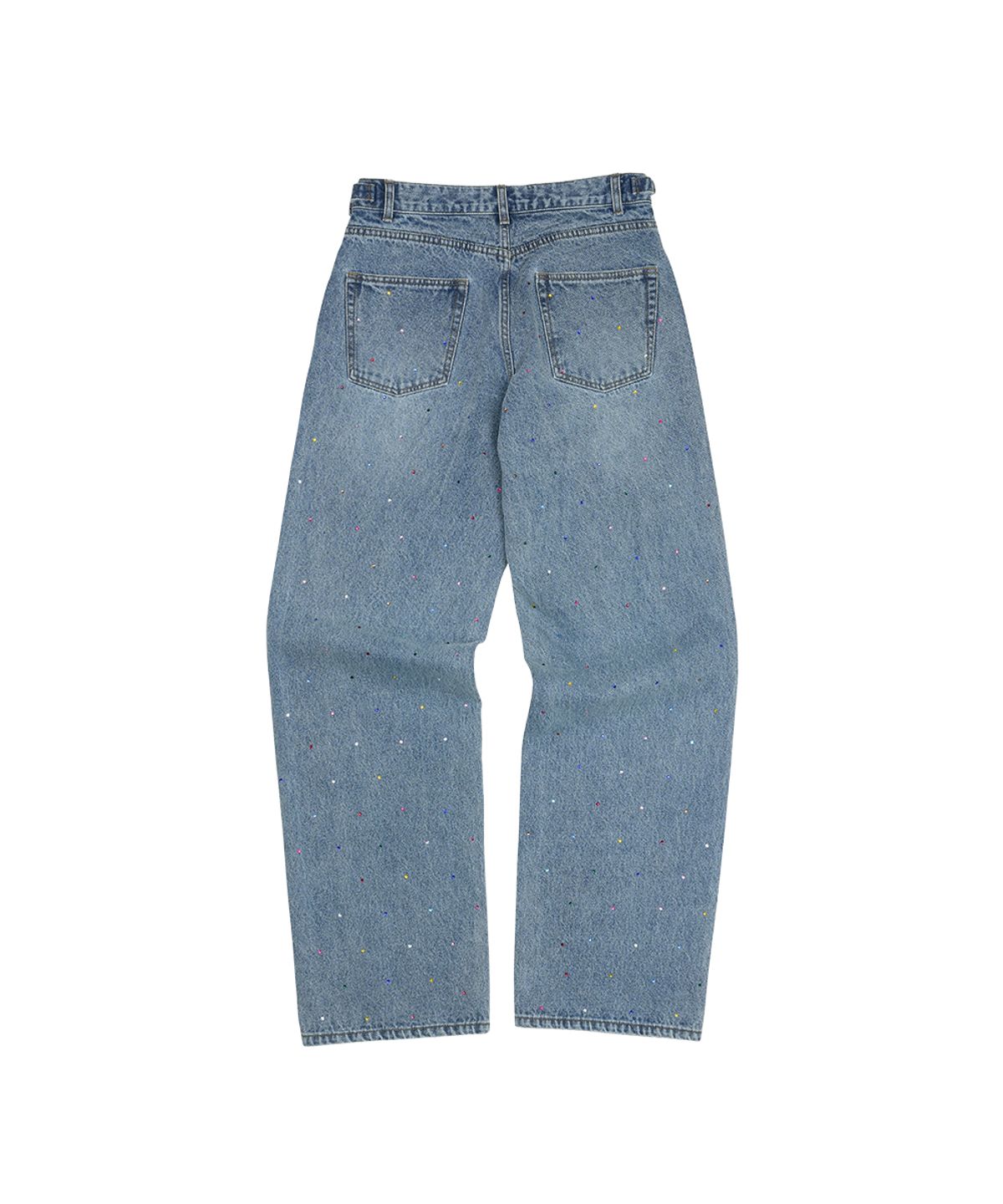 그레일즈(GRAILZ) CRYSTAL DENIM PANTS [BLUE]
