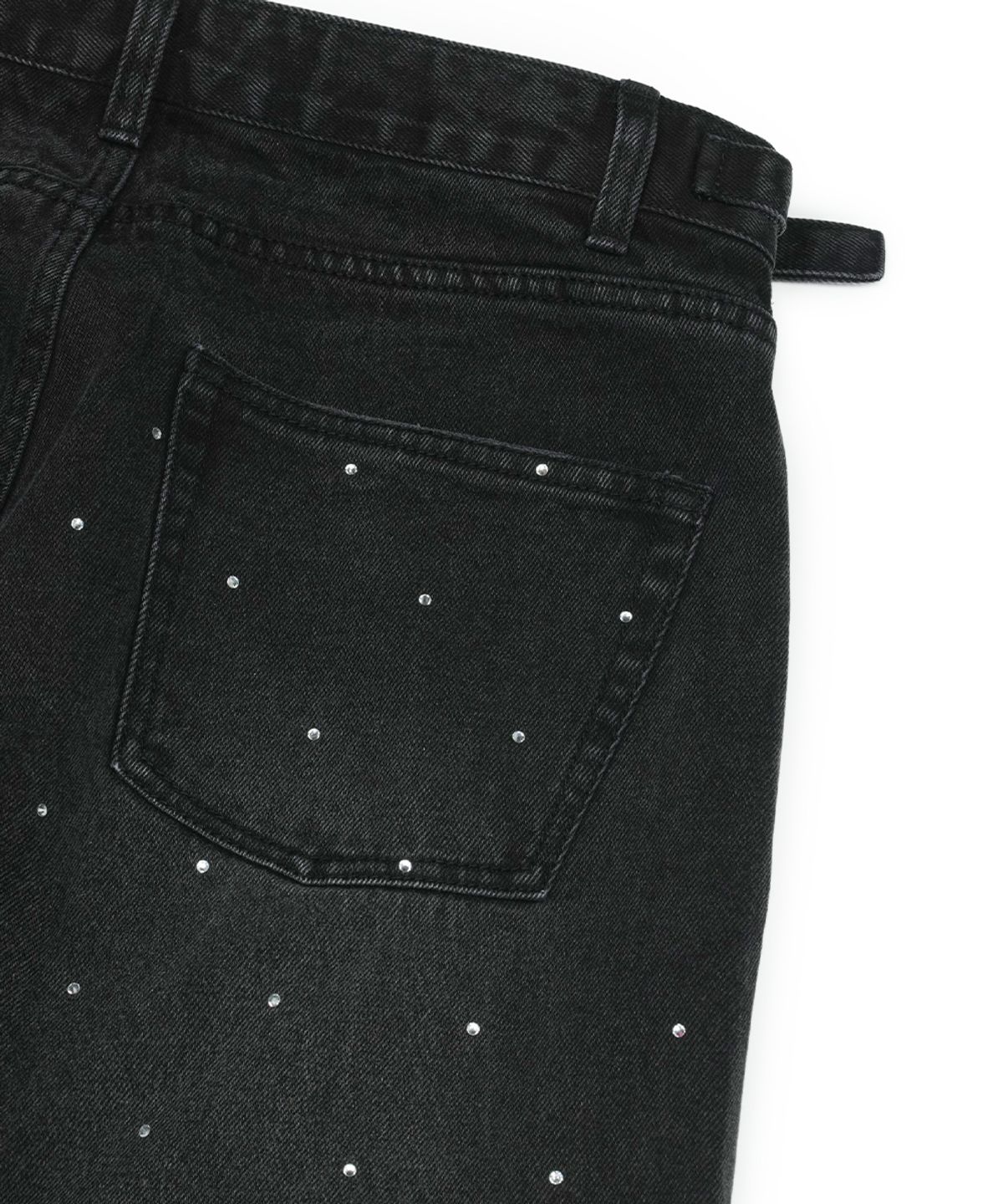 그레일즈(GRAILZ) CRYSTAL DENIM PANTS [BLACK]
