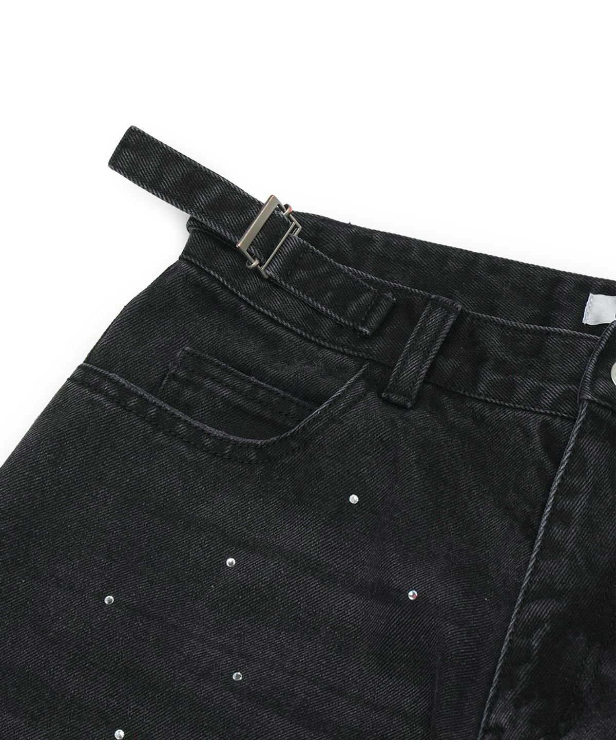 그레일즈(GRAILZ) CRYSTAL DENIM PANTS [BLACK]