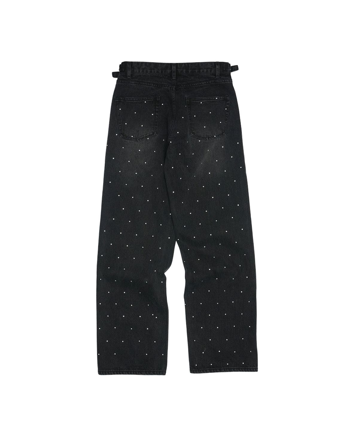 그레일즈(GRAILZ) CRYSTAL DENIM PANTS [BLACK]