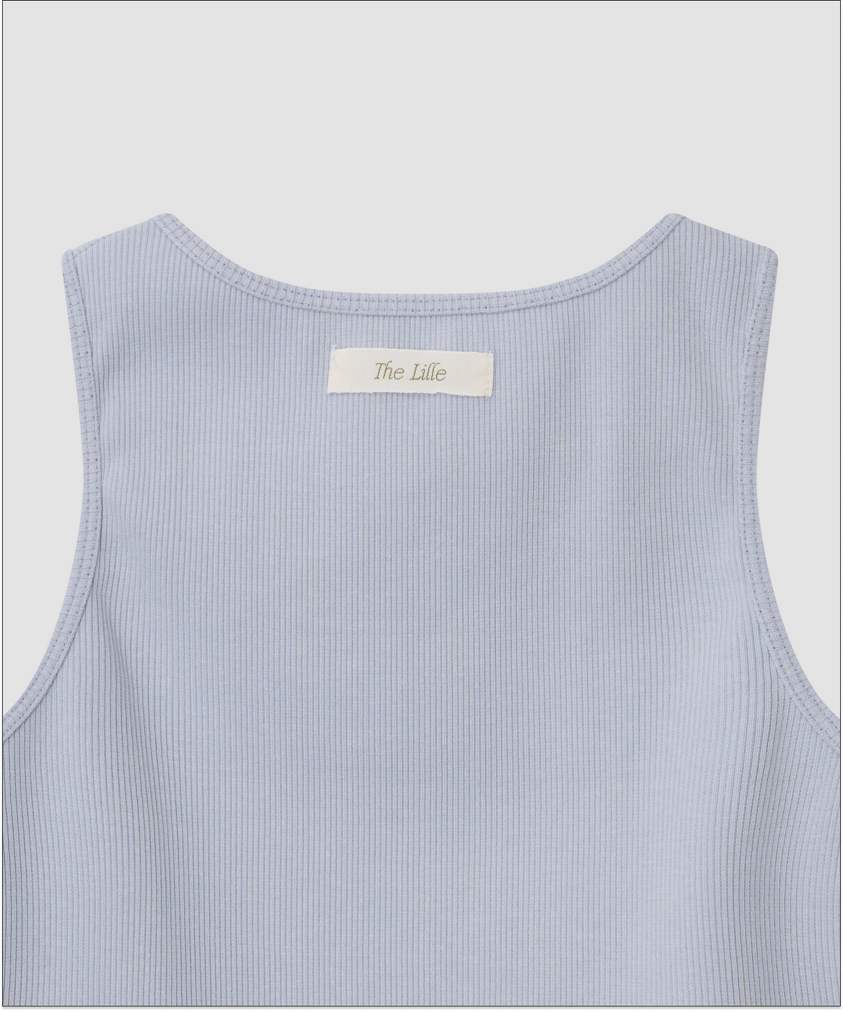 더 릴(THE LILLE) Haze Rib Sleeveless Top_Skyblue