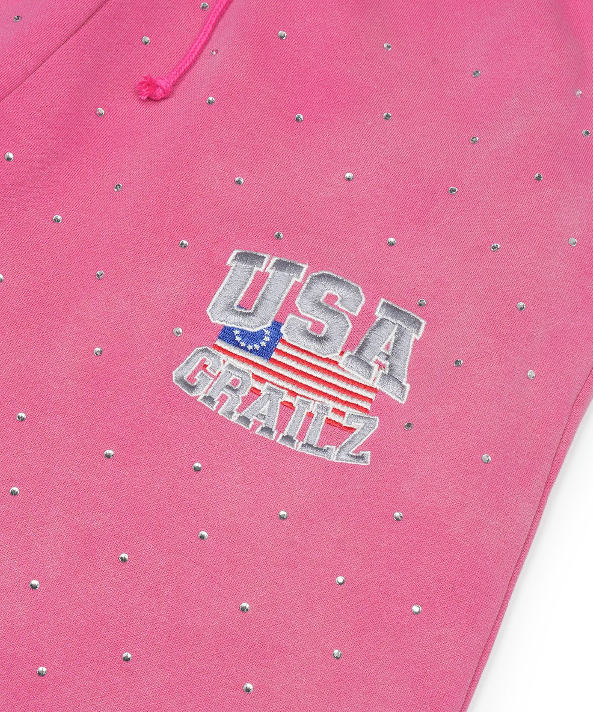 그레일즈(GRAILZ) CRYSTAL BAGGY SWEAT PANTS [PINK]