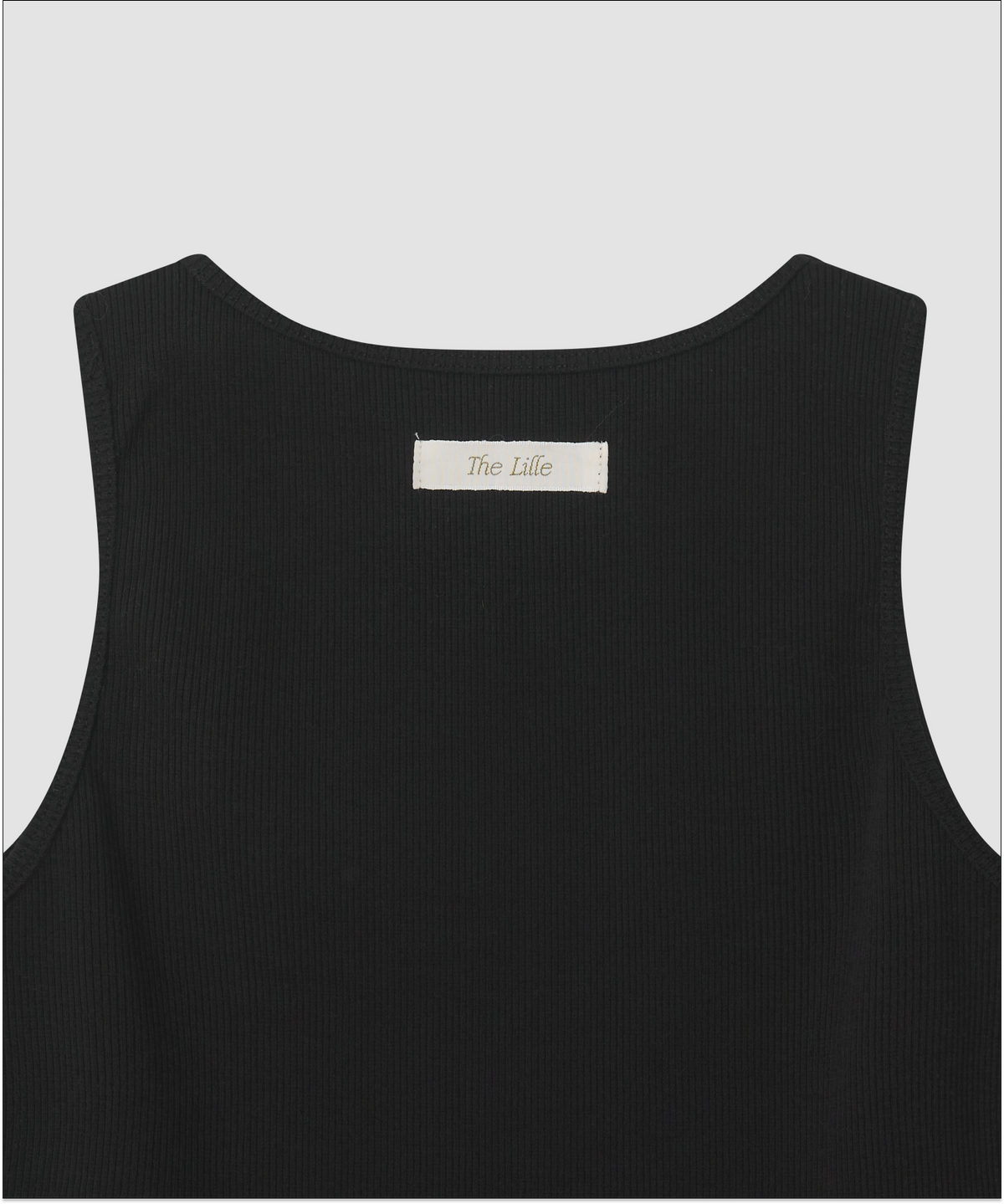 더 릴(THE LILLE) Haze Rib Sleeveless Top_Black