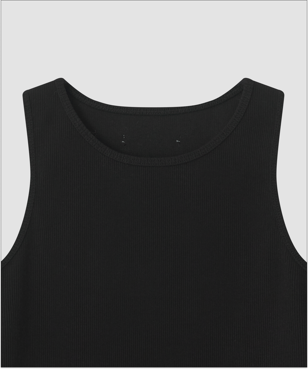 더 릴(THE LILLE) Haze Rib Sleeveless Top_Black