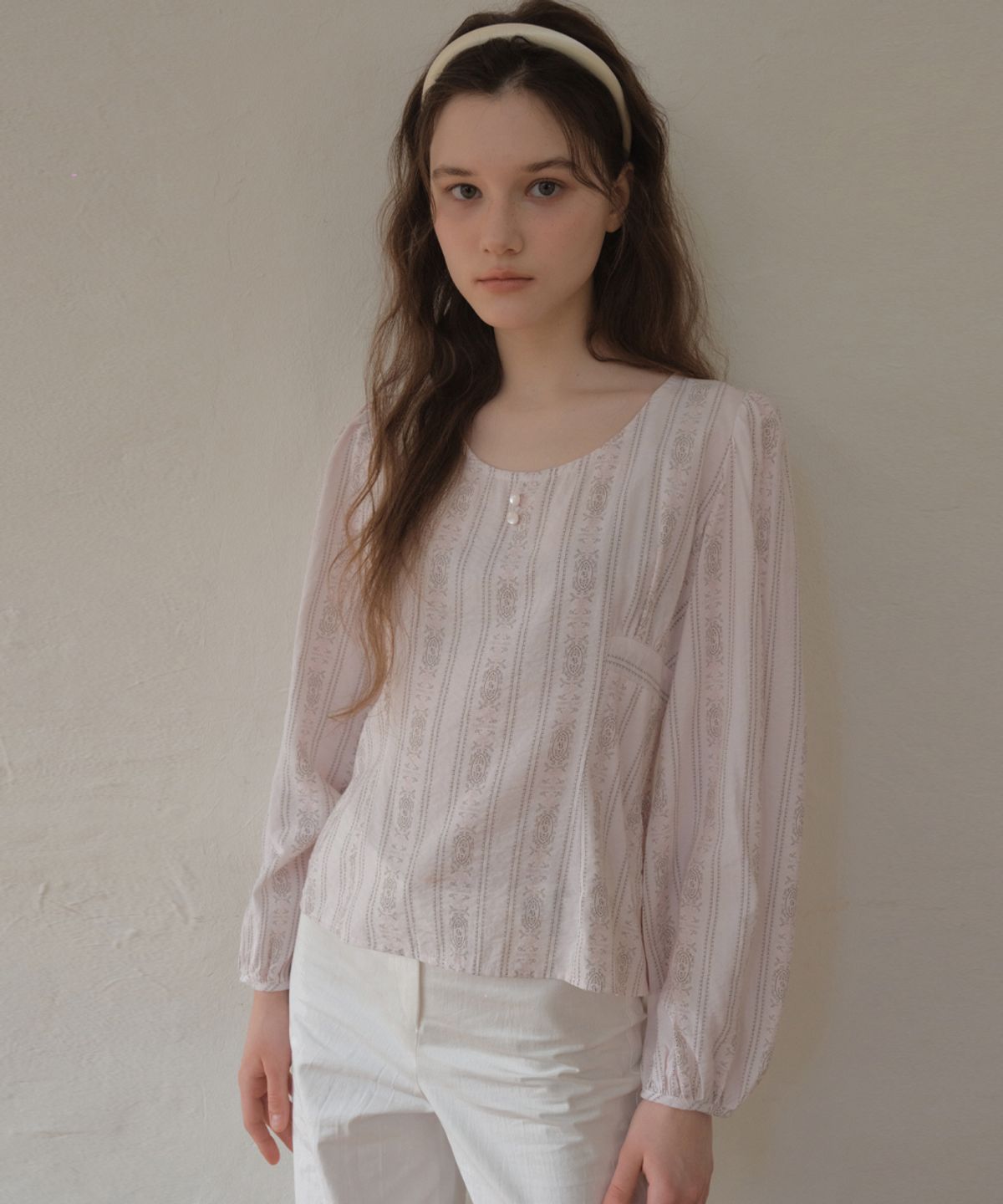 아우어노스텔지아(OURNOSTALGIA) Lune Puff Blouse_Pink(O26BL03)