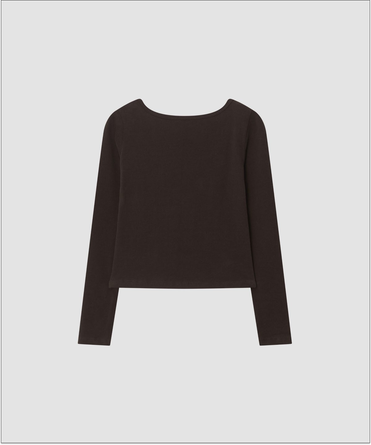 더 릴(THE LILLE) Lay Scoop Neck T_Brown