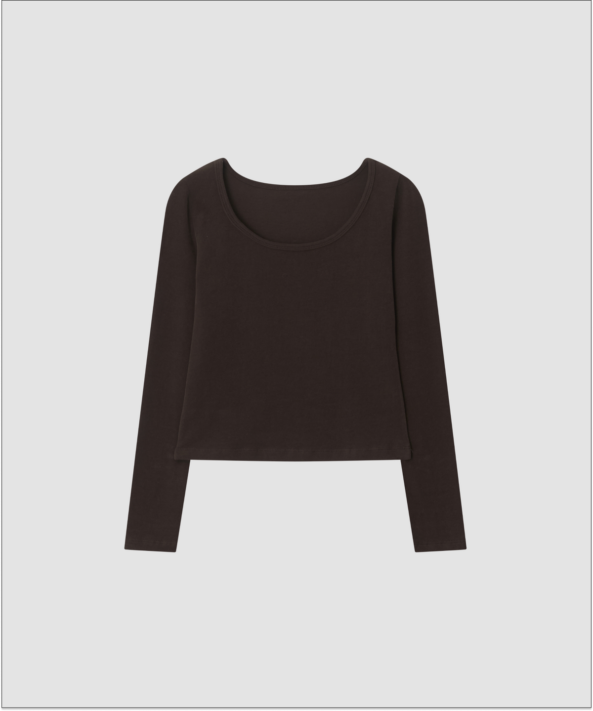 더 릴(THE LILLE) Lay Scoop Neck T_Brown