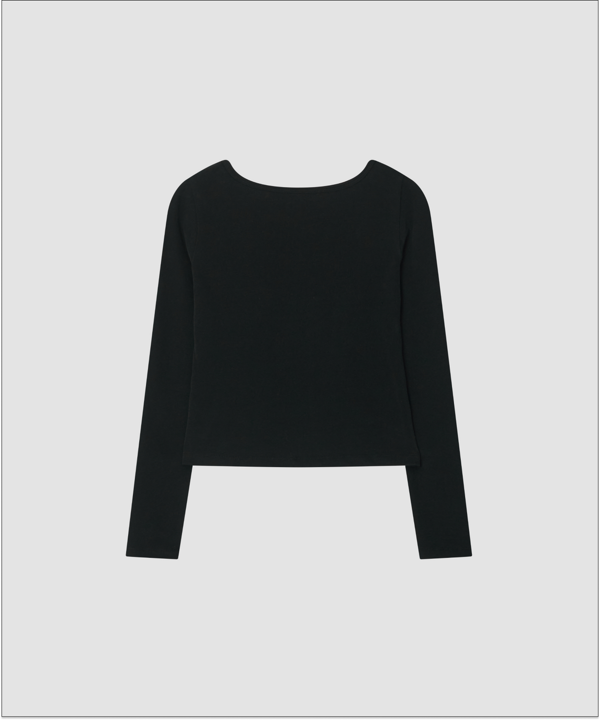 더 릴(THE LILLE) Lay Scoop Neck T_Black