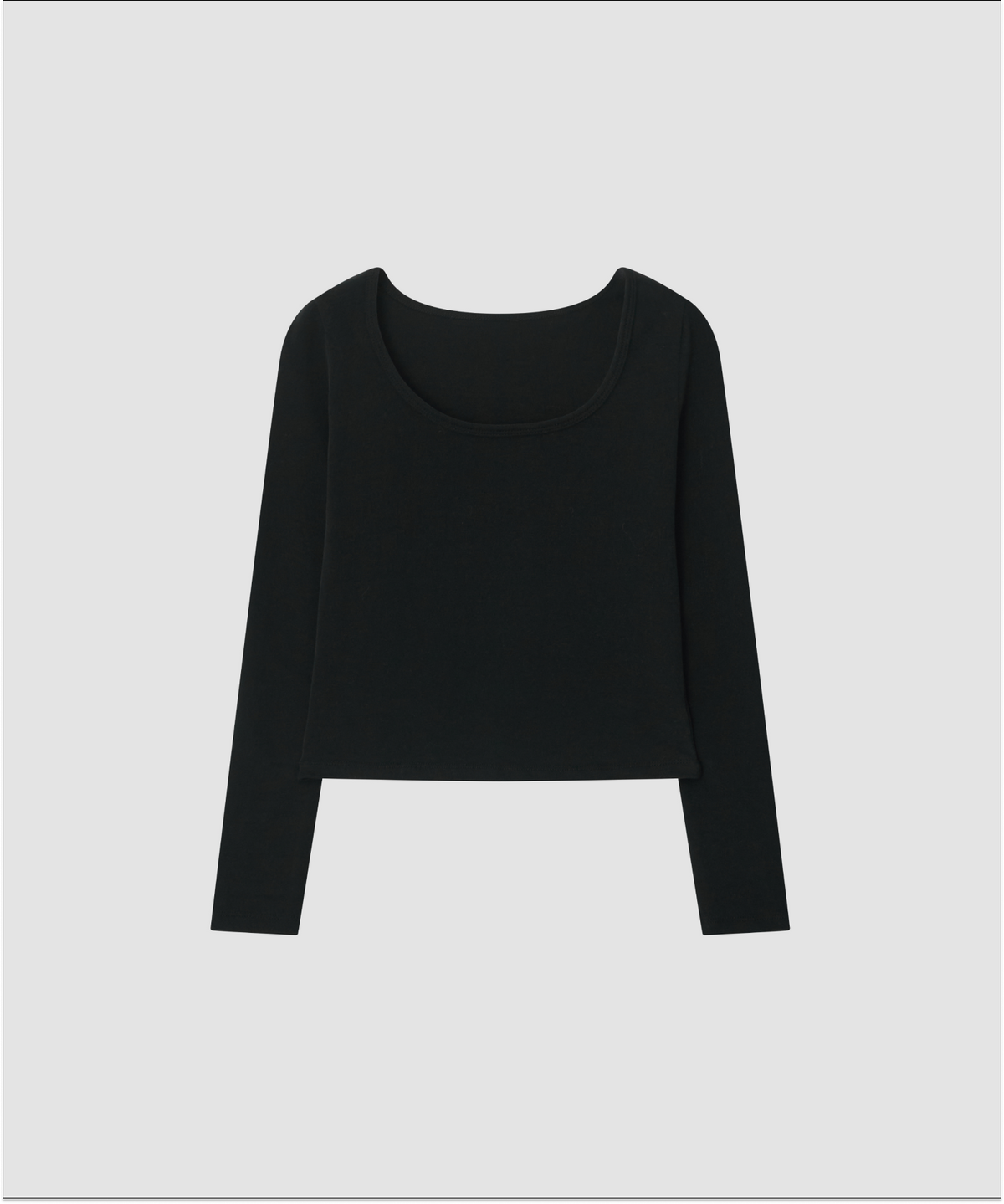 더 릴(THE LILLE) Lay Scoop Neck T_Black